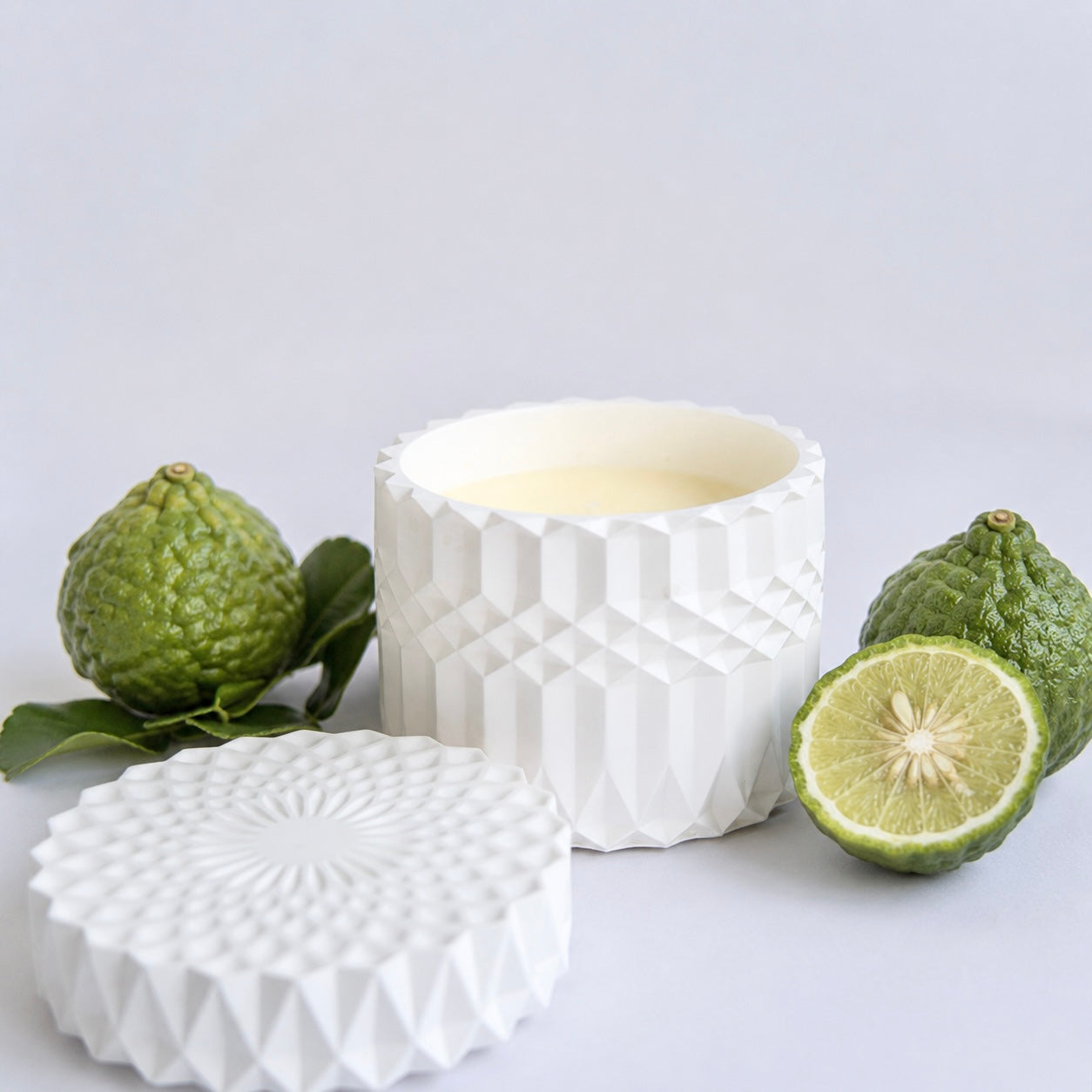 Bergamot Geo Candle