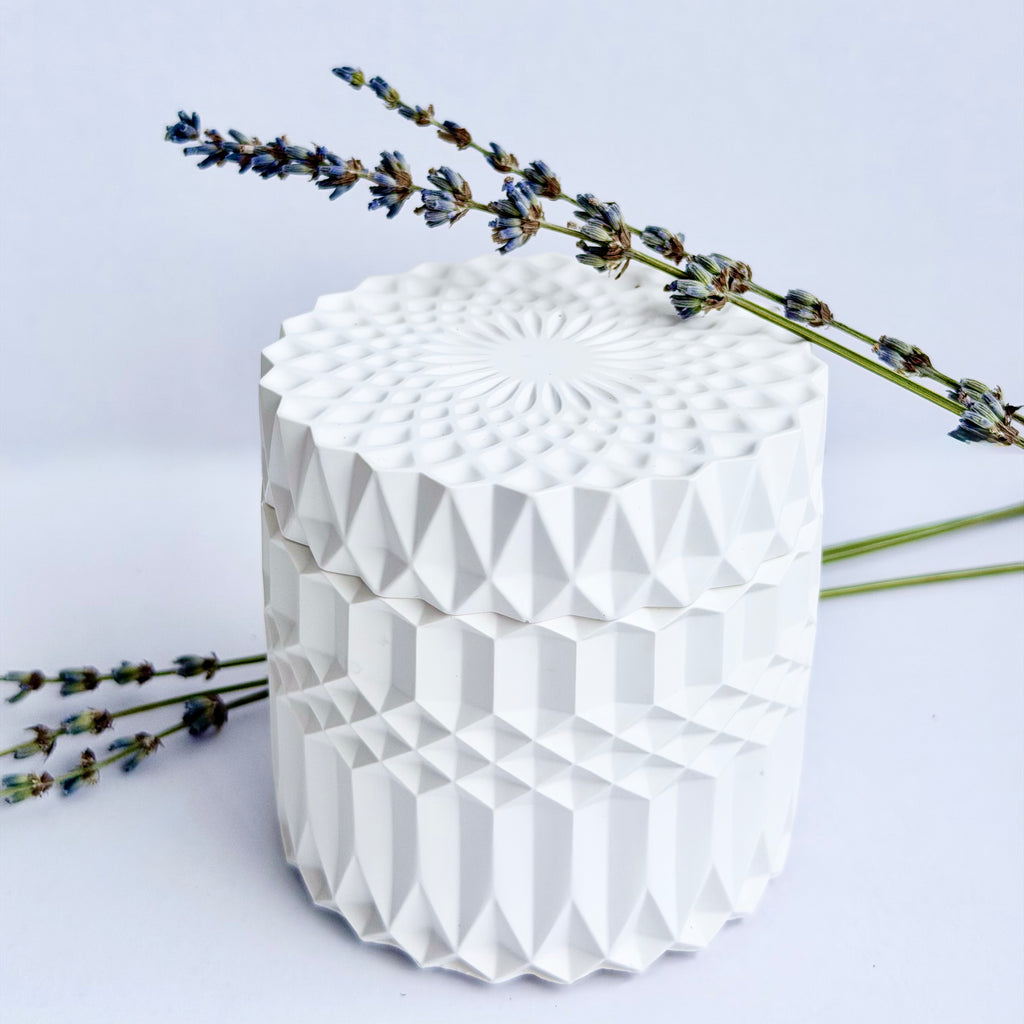 Lavender Geo Candle