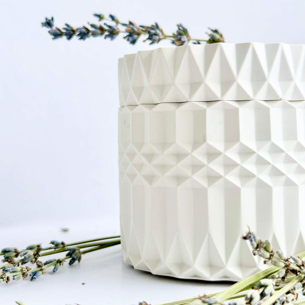 Lavender Geo Candle