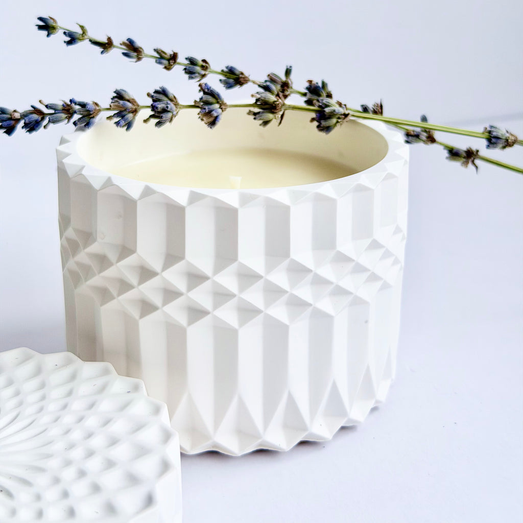 Lavender Geo Candle