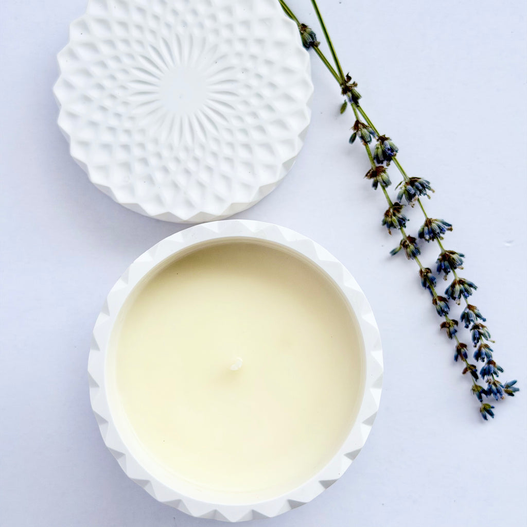 Lavender Geo Candle