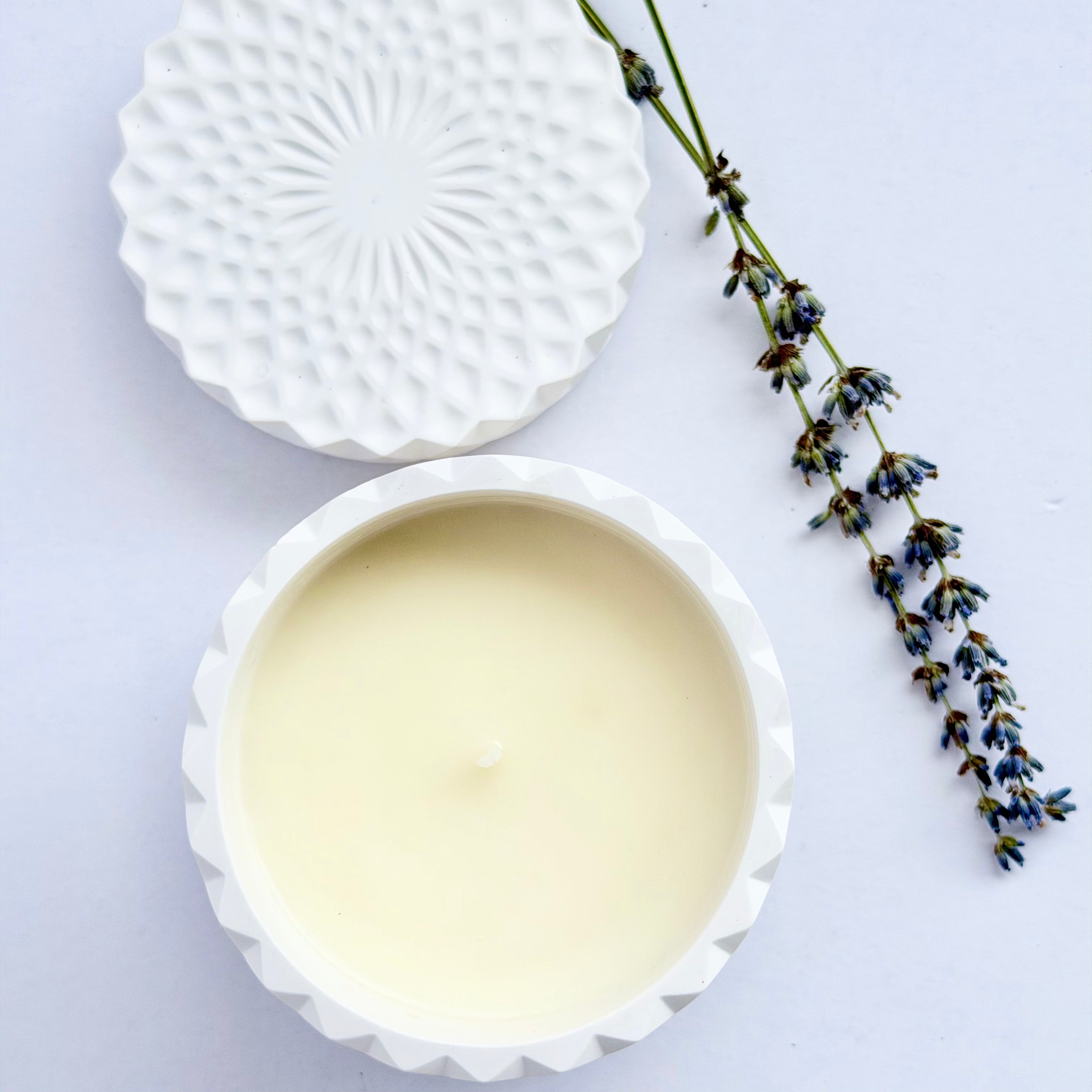 Lavender Geo Candle