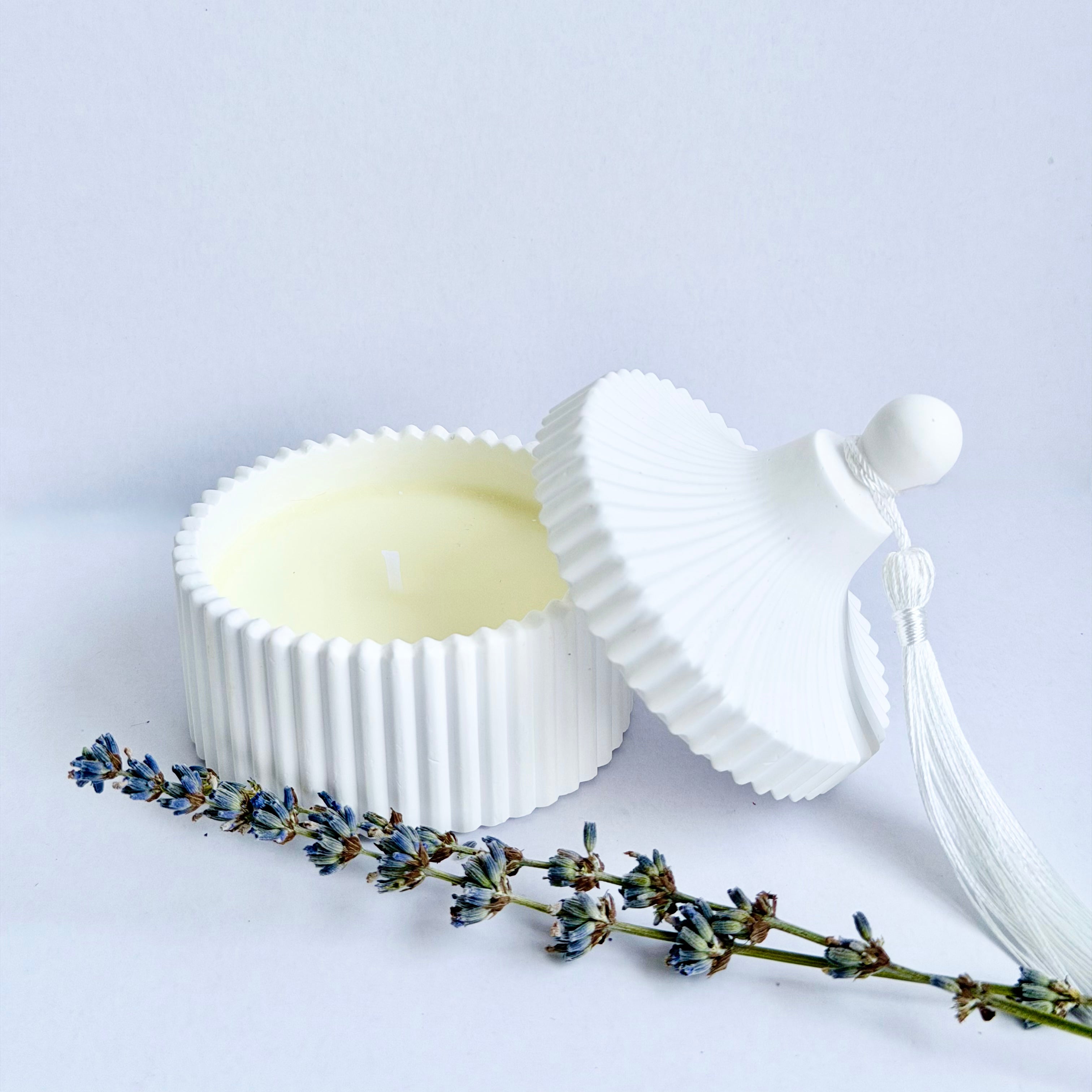 Lavender Tassel Candle