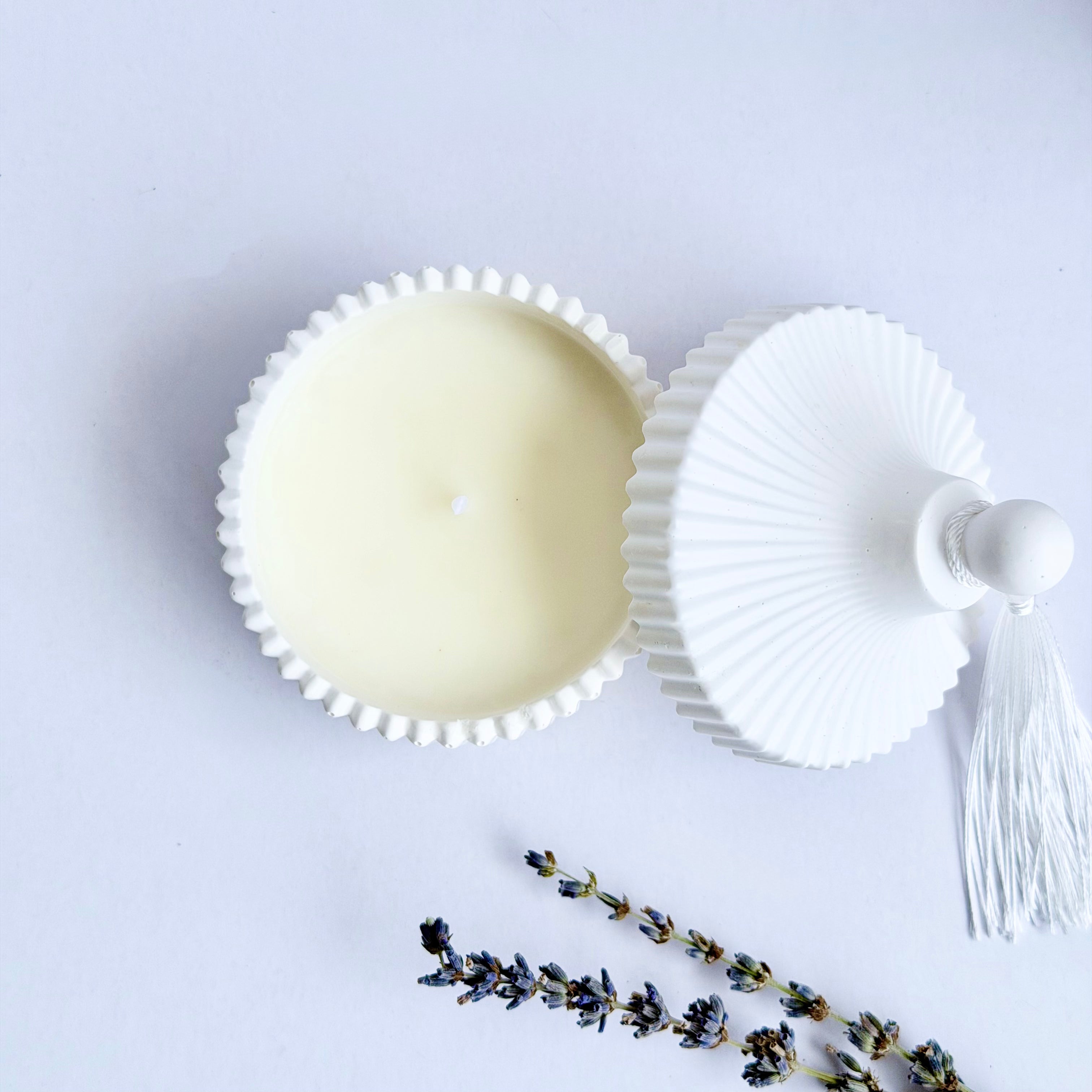 Lavender Tassel Candle