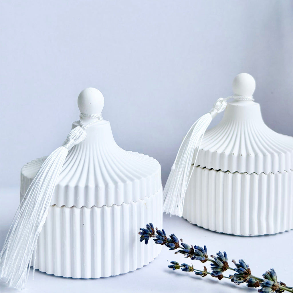 Lavender Tassel Candle
