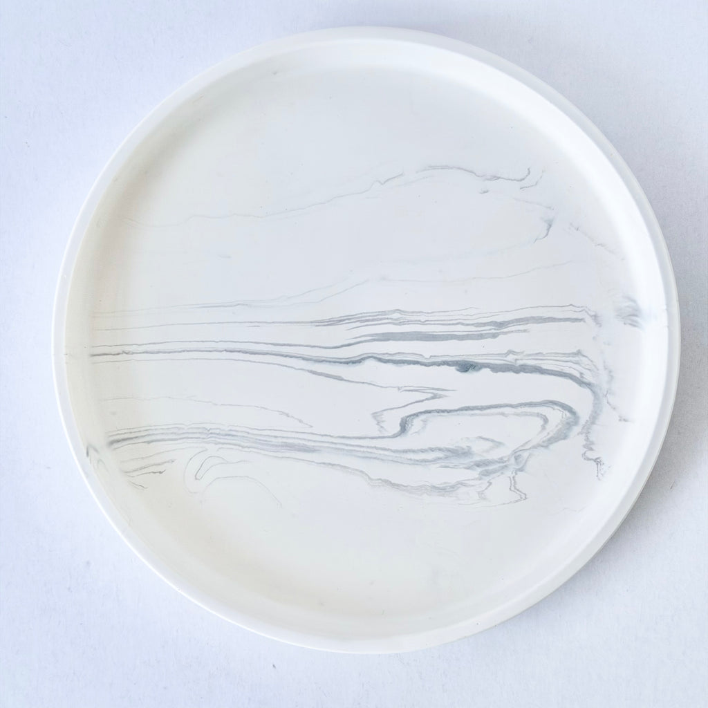 Grey Marble Design Edge Tray (Small)
