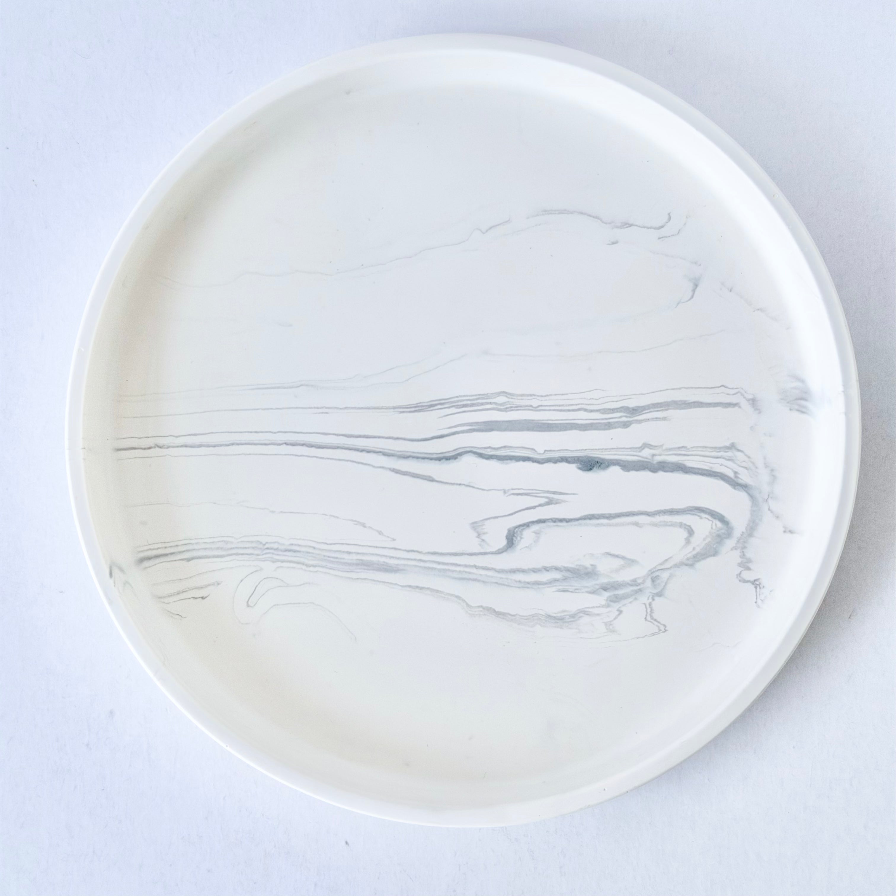 Grey Marble Design Edge Tray (Small)