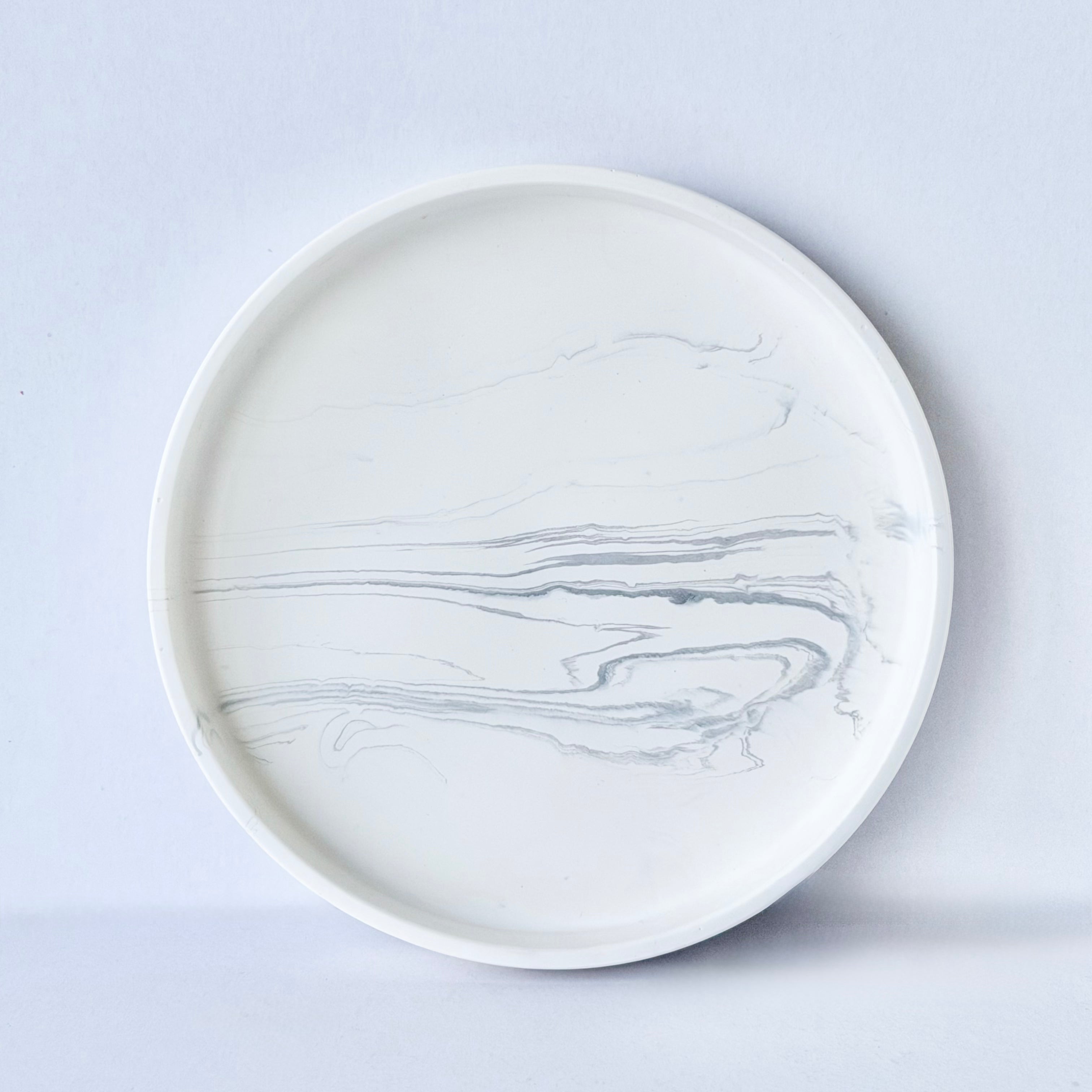 Grey Marble Design Edge Tray (Small)