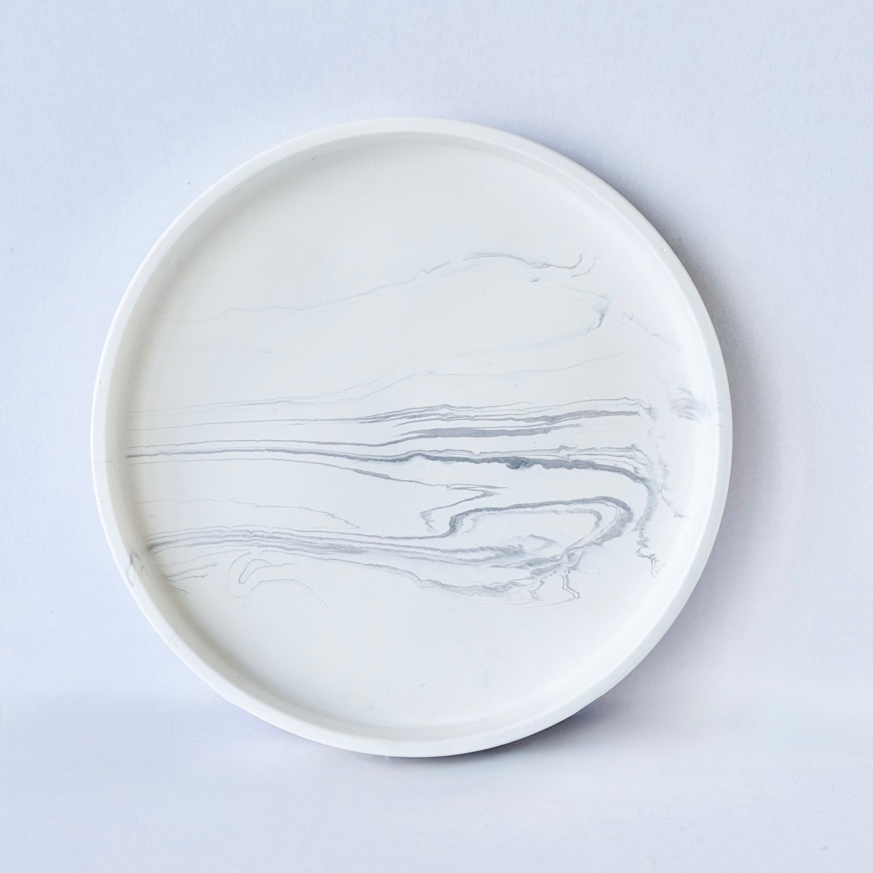 Grey Marble Design Edge Tray (Small)