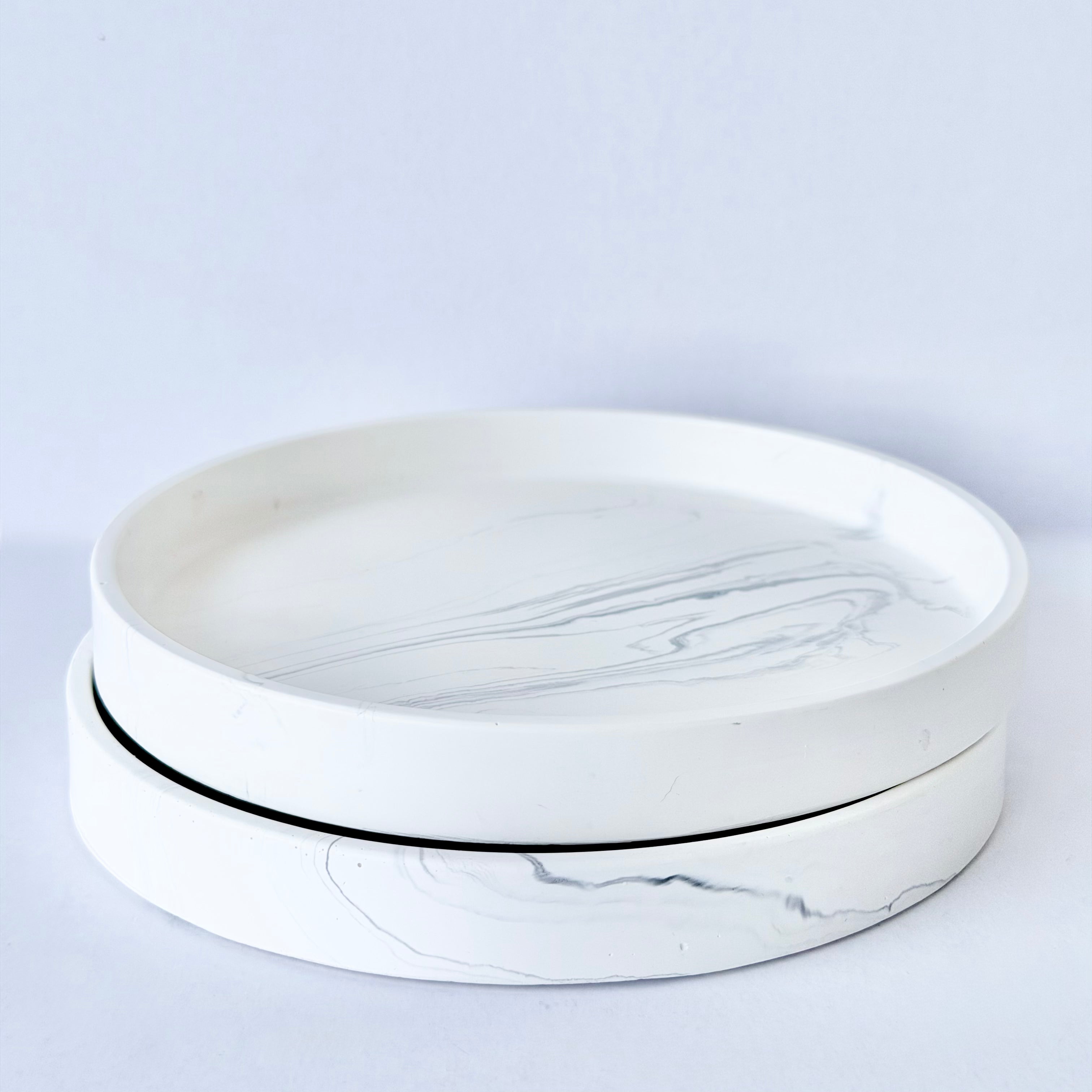 Grey Marble Design Edge Tray (Small)