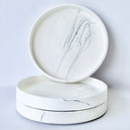 Grey Marble Design Edge Tray (Small)