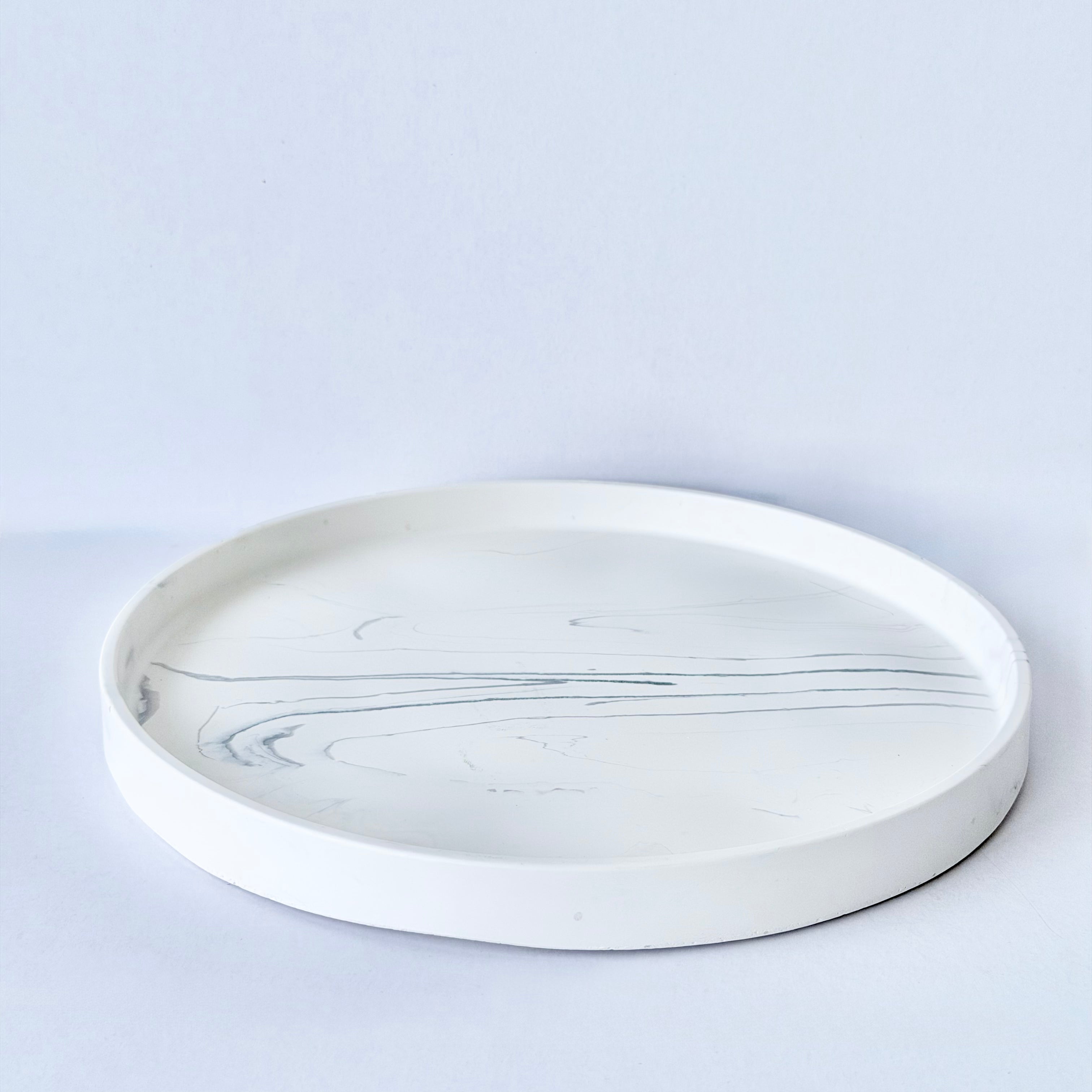 Grey Marble Design Edge Tray (Large)
