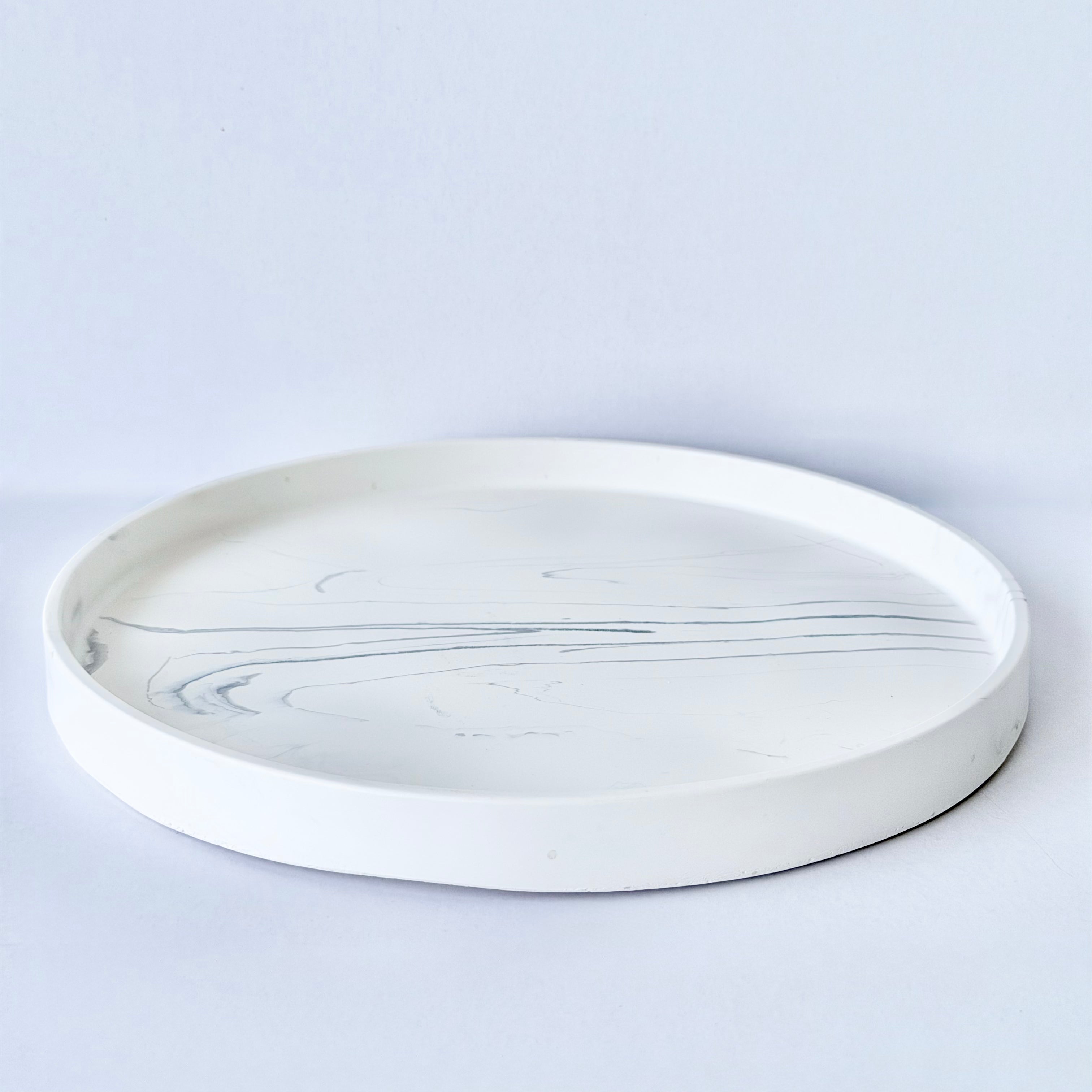 Grey Marble Design Edge Tray (Large)