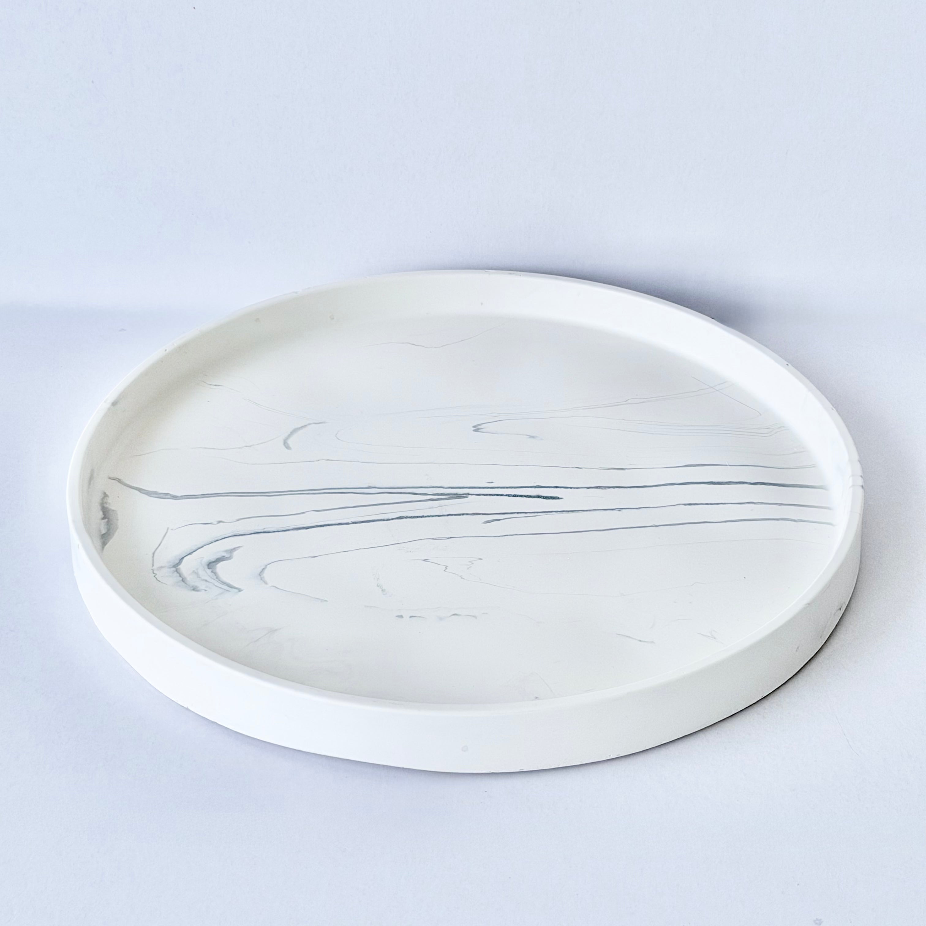 Grey Marble Design Edge Tray (Large)