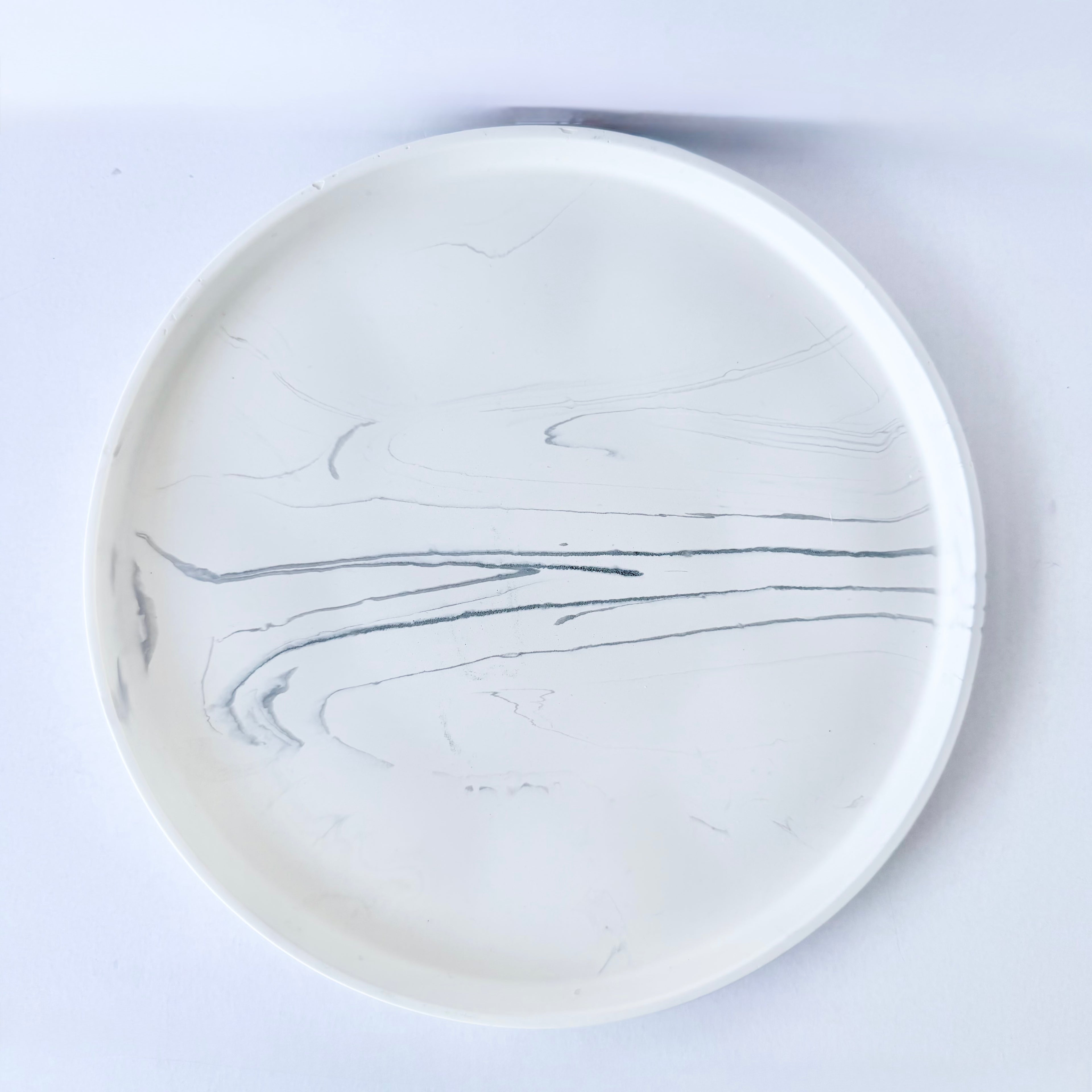 Grey Marble Design Edge Tray (Large)