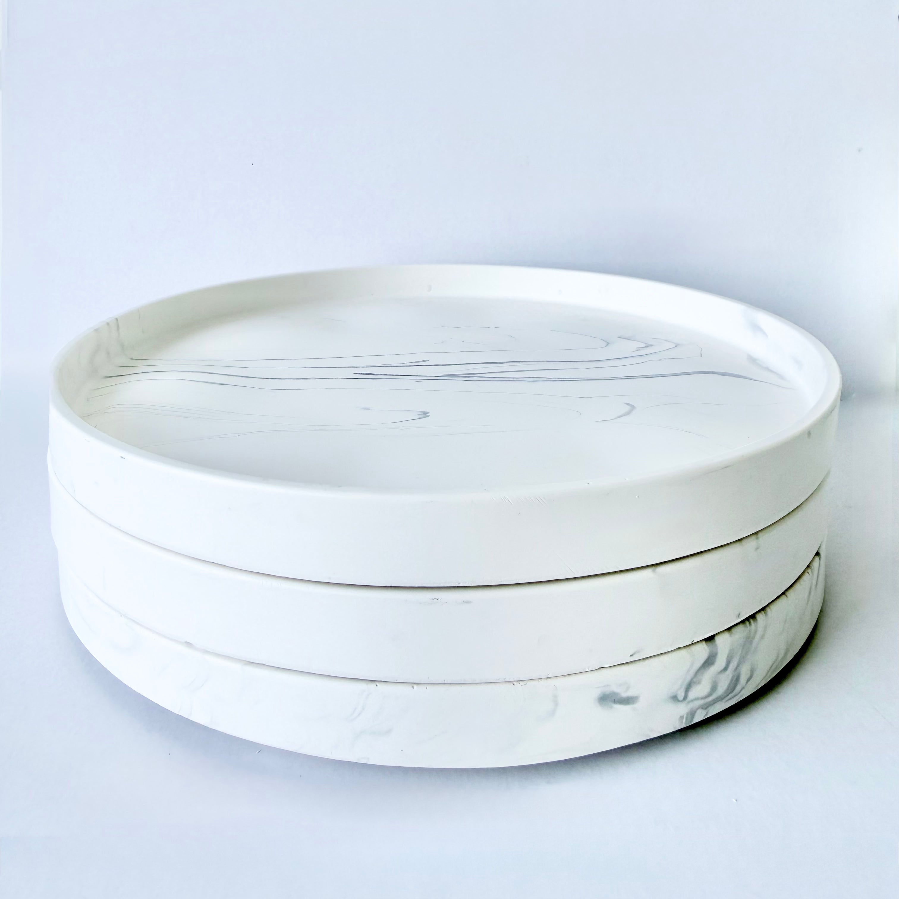 Grey Marble Design Edge Tray (Large)