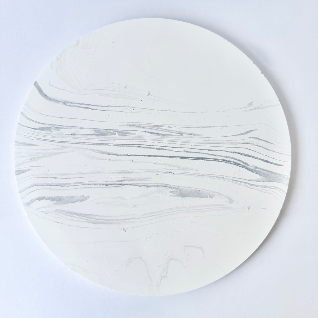 Grey Marble Design Flat Tray