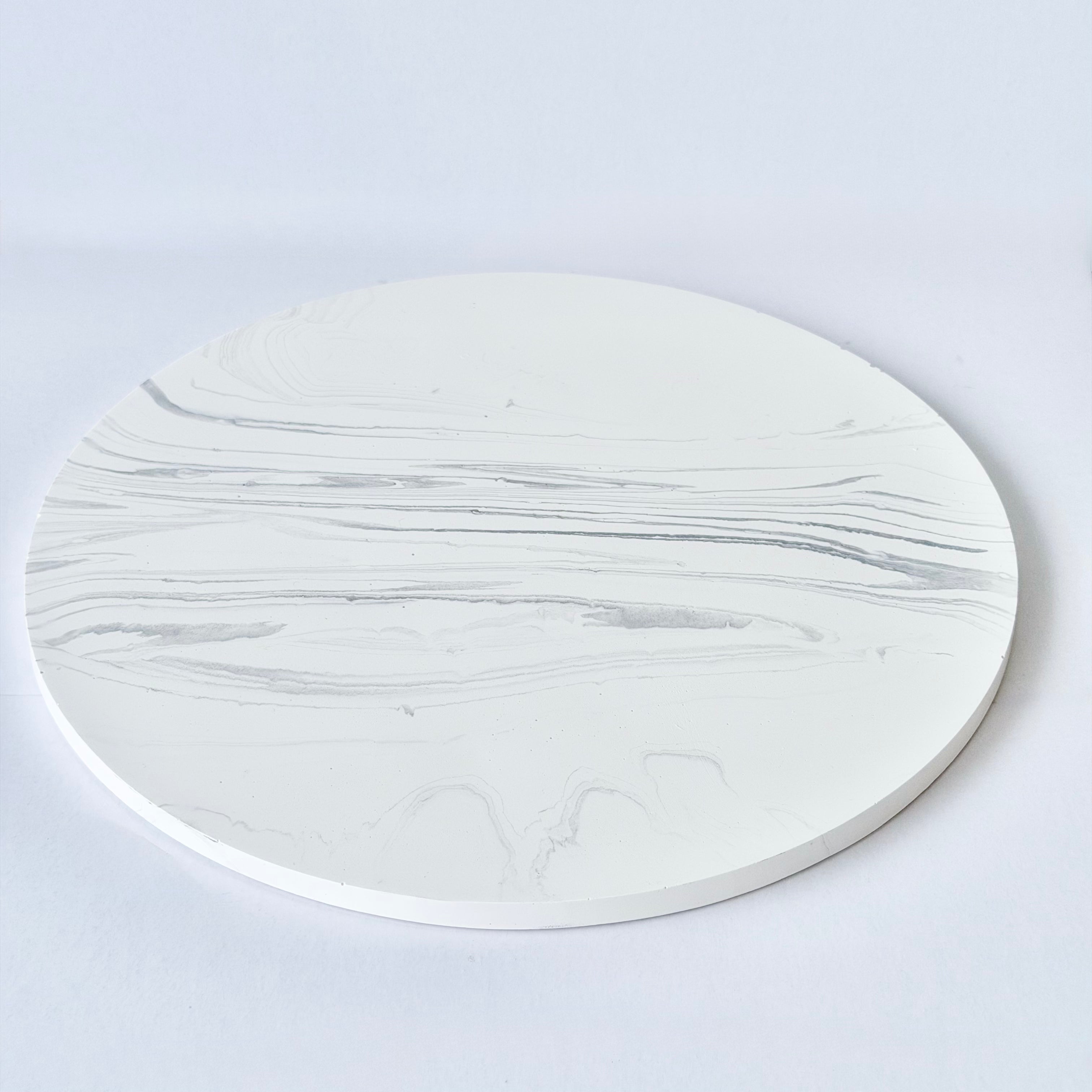 Grey Marble Design Flat Tray