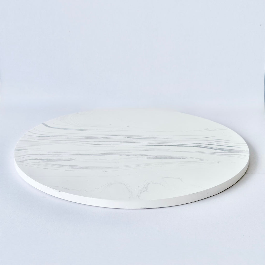 Grey Marble Design Flat Tray