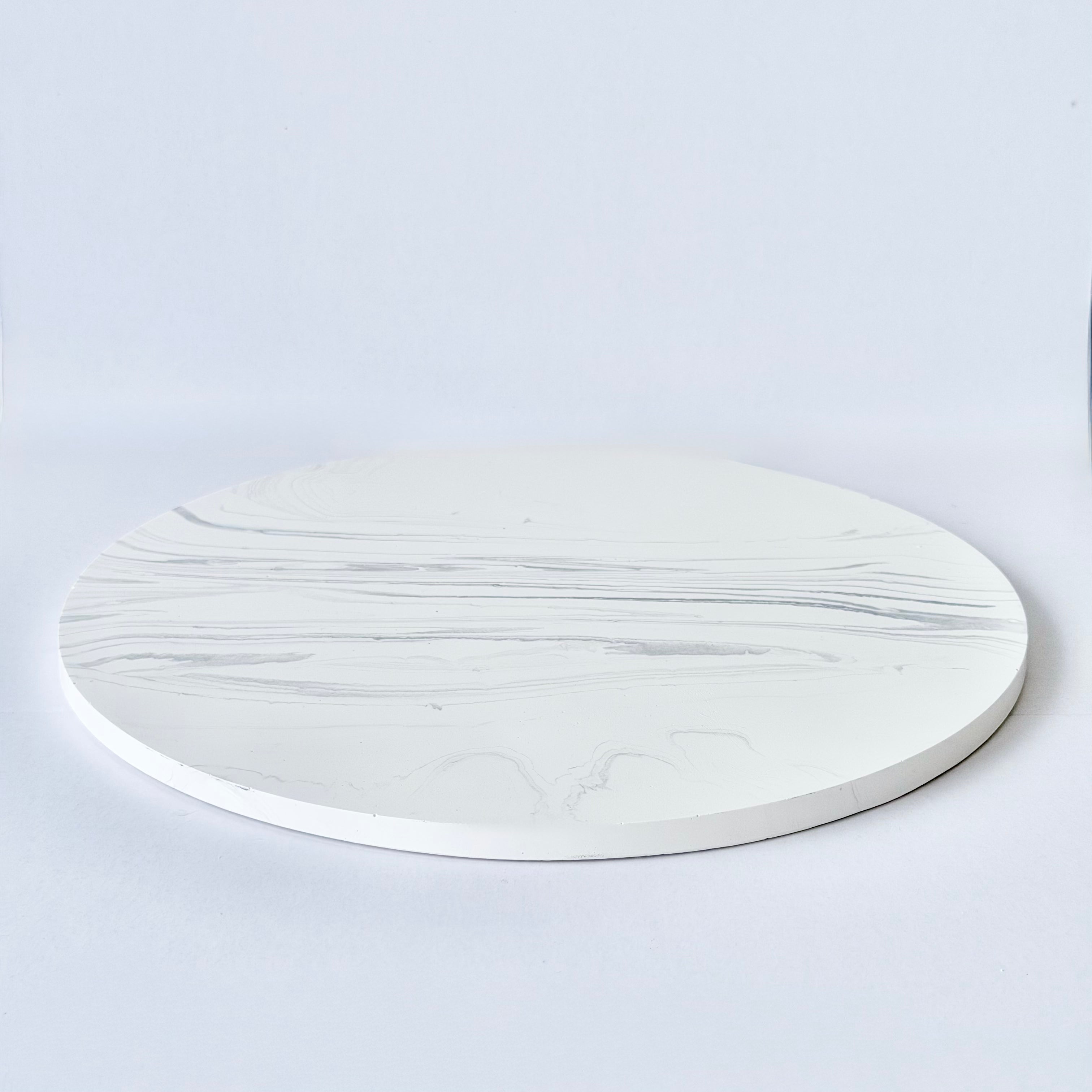 Grey Marble Design Flat Tray