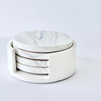 Grey Marble Design Coaster Set