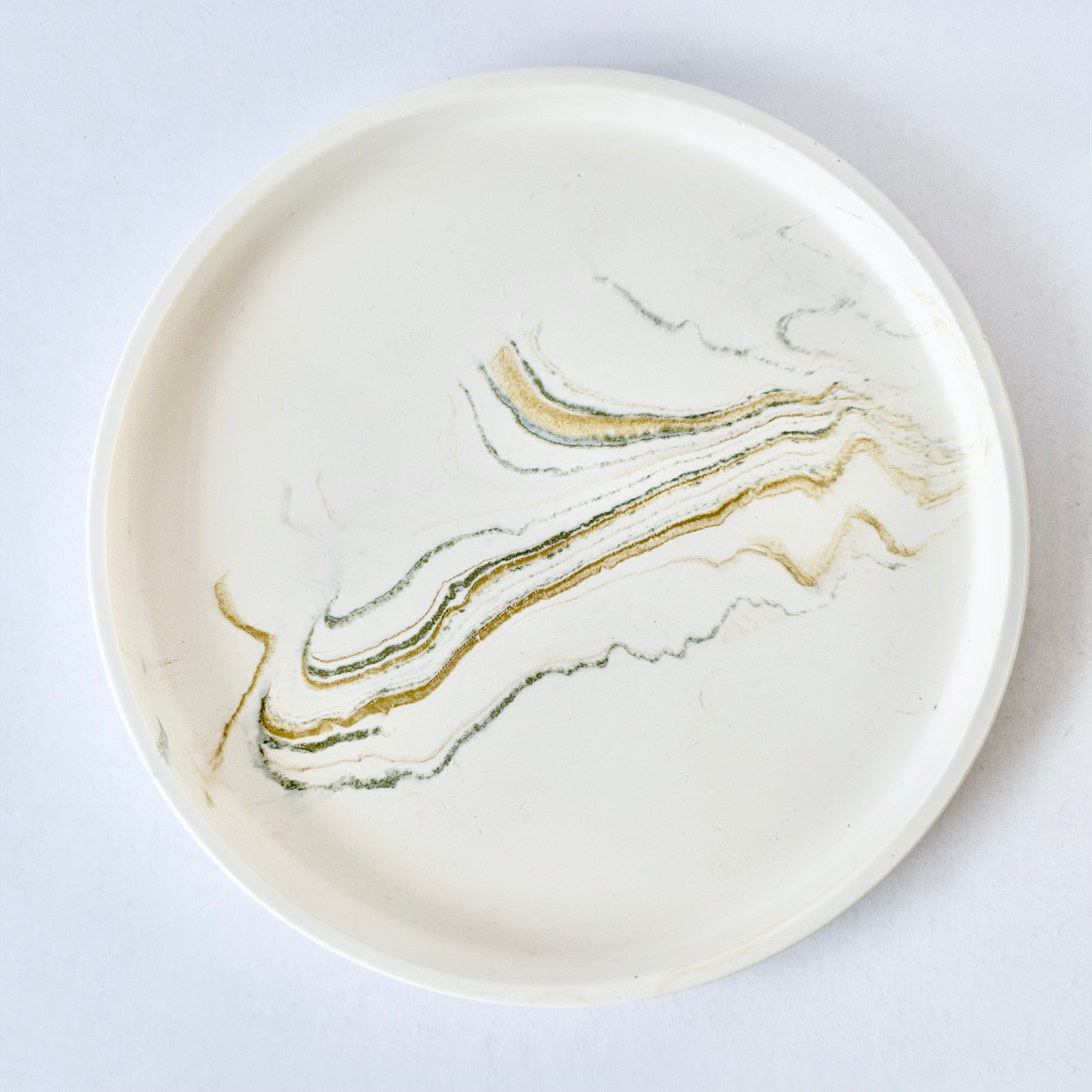 Gold Marble Design Edge Tray (Small)