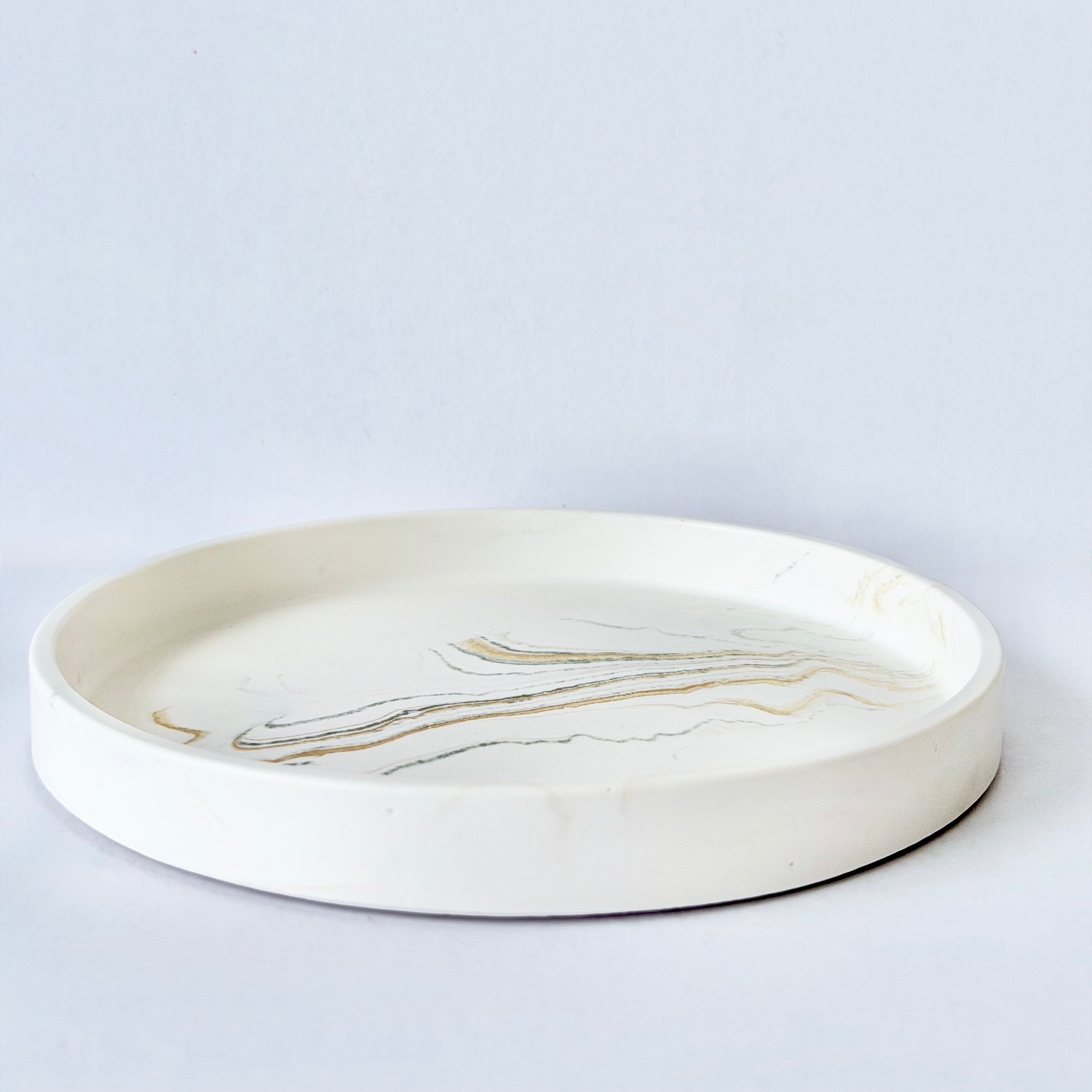 Gold Marble Design Edge Tray (Small)