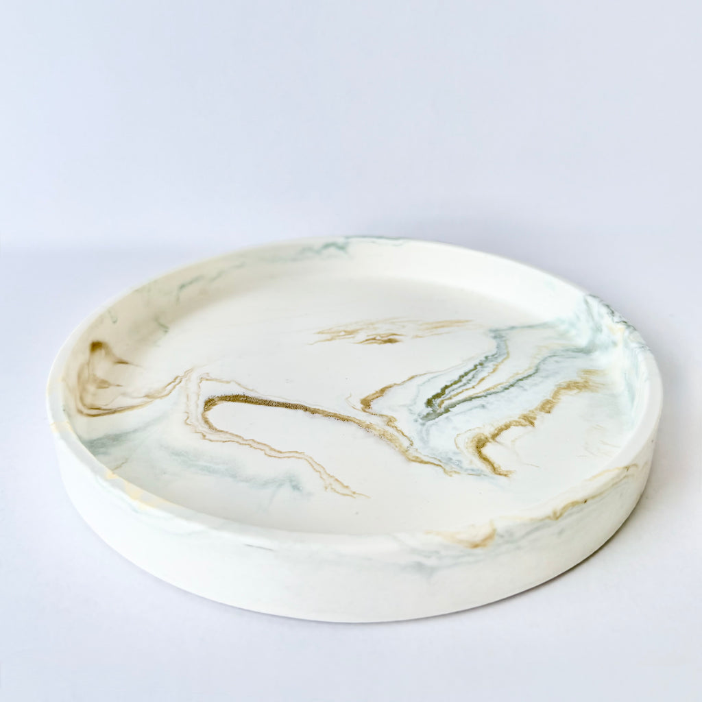 Gold Marble Design Edge Tray (Small)