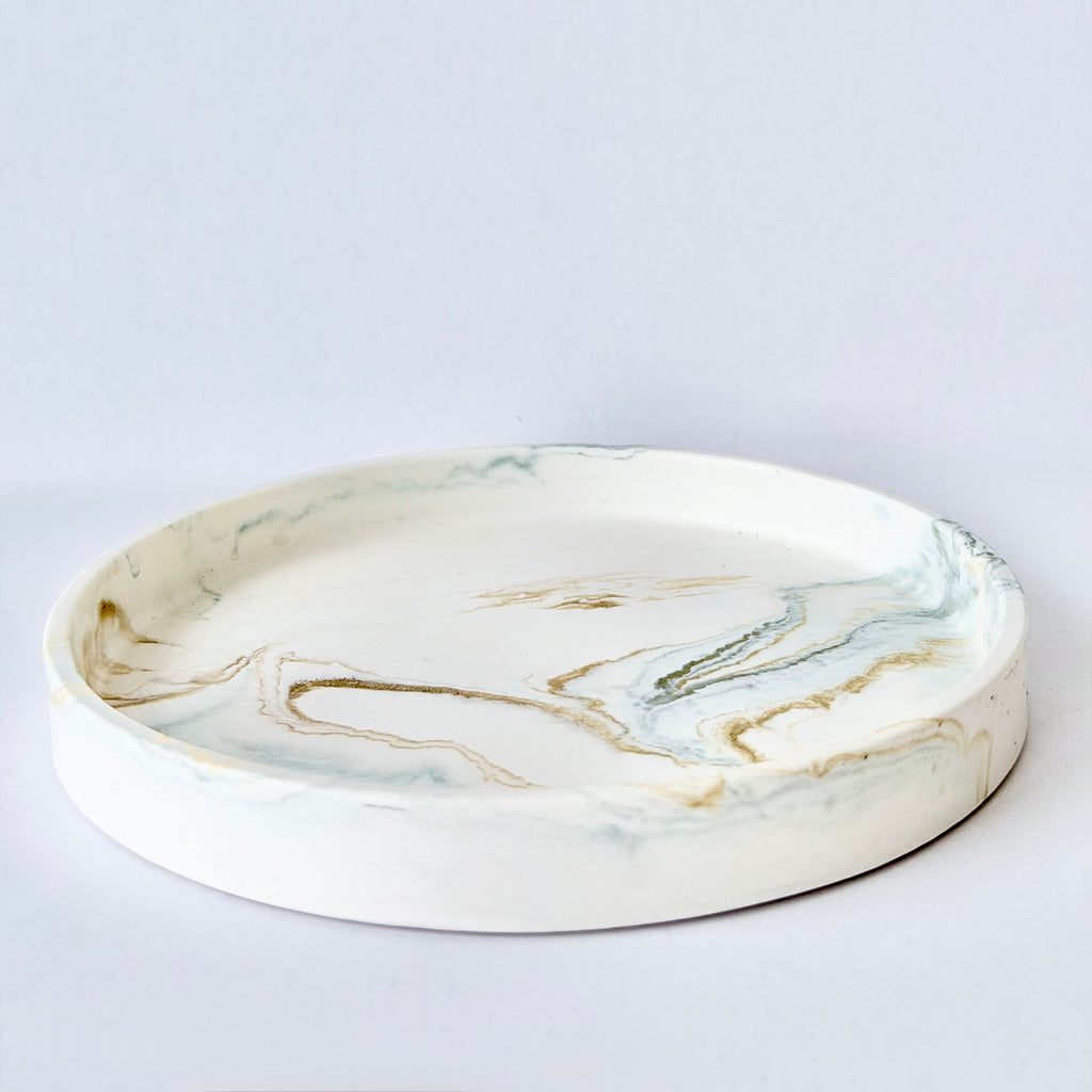 Gold Marble Design Edge Tray (Small)