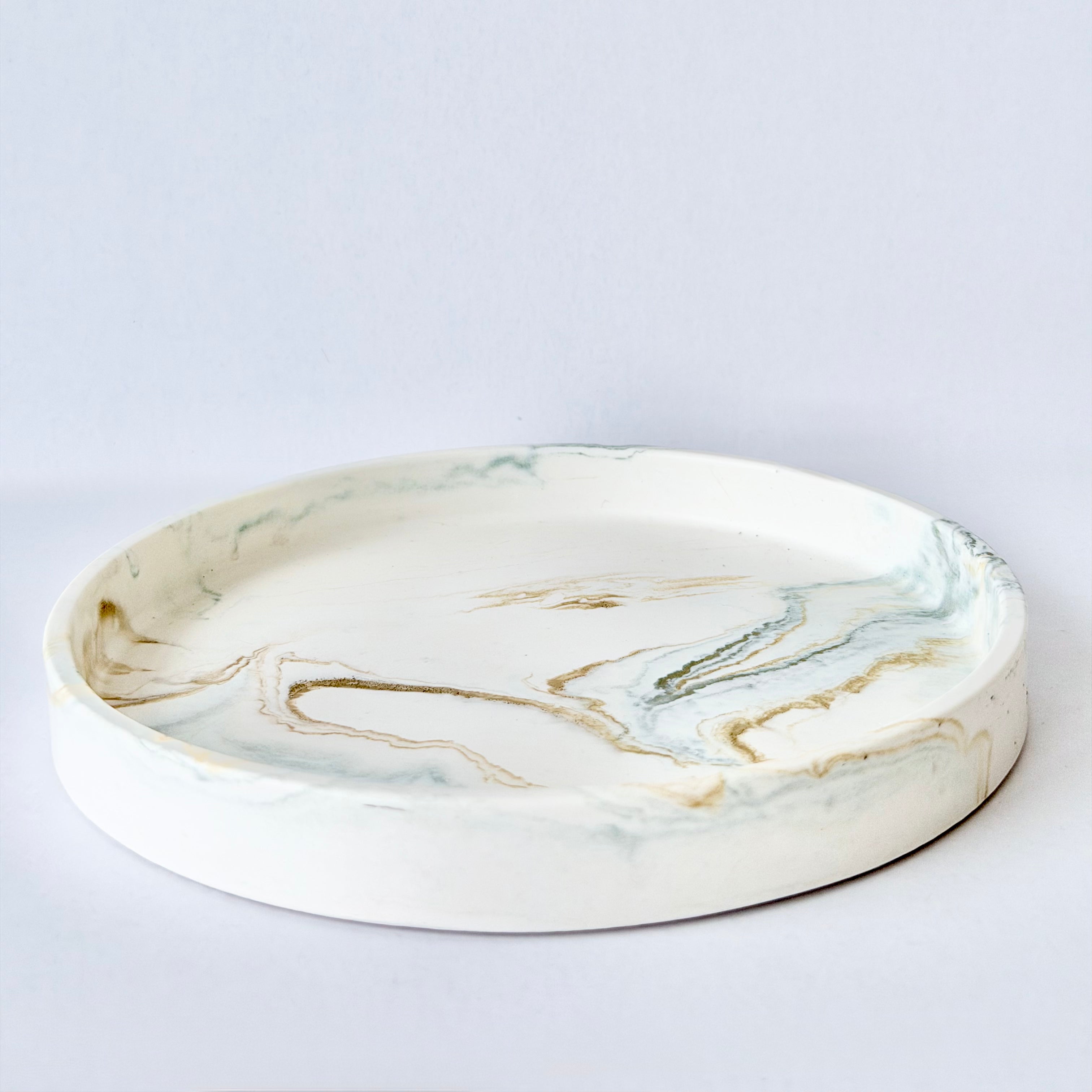Gold Marble Design Edge Tray (Small)