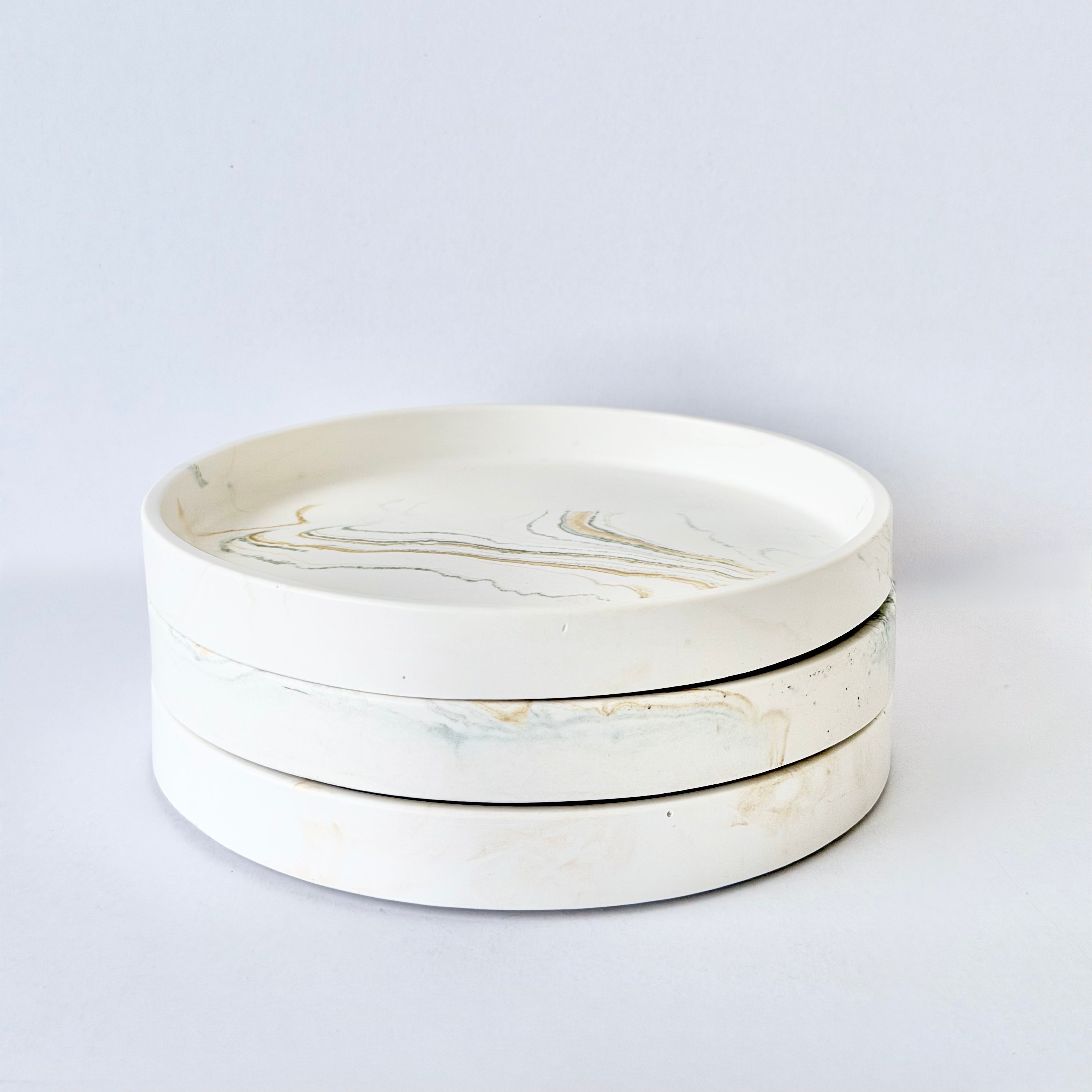 Gold Marble Design Edge Tray (Small)