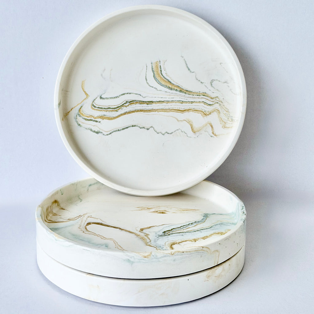 Gold Marble Design Edge Tray (Small)