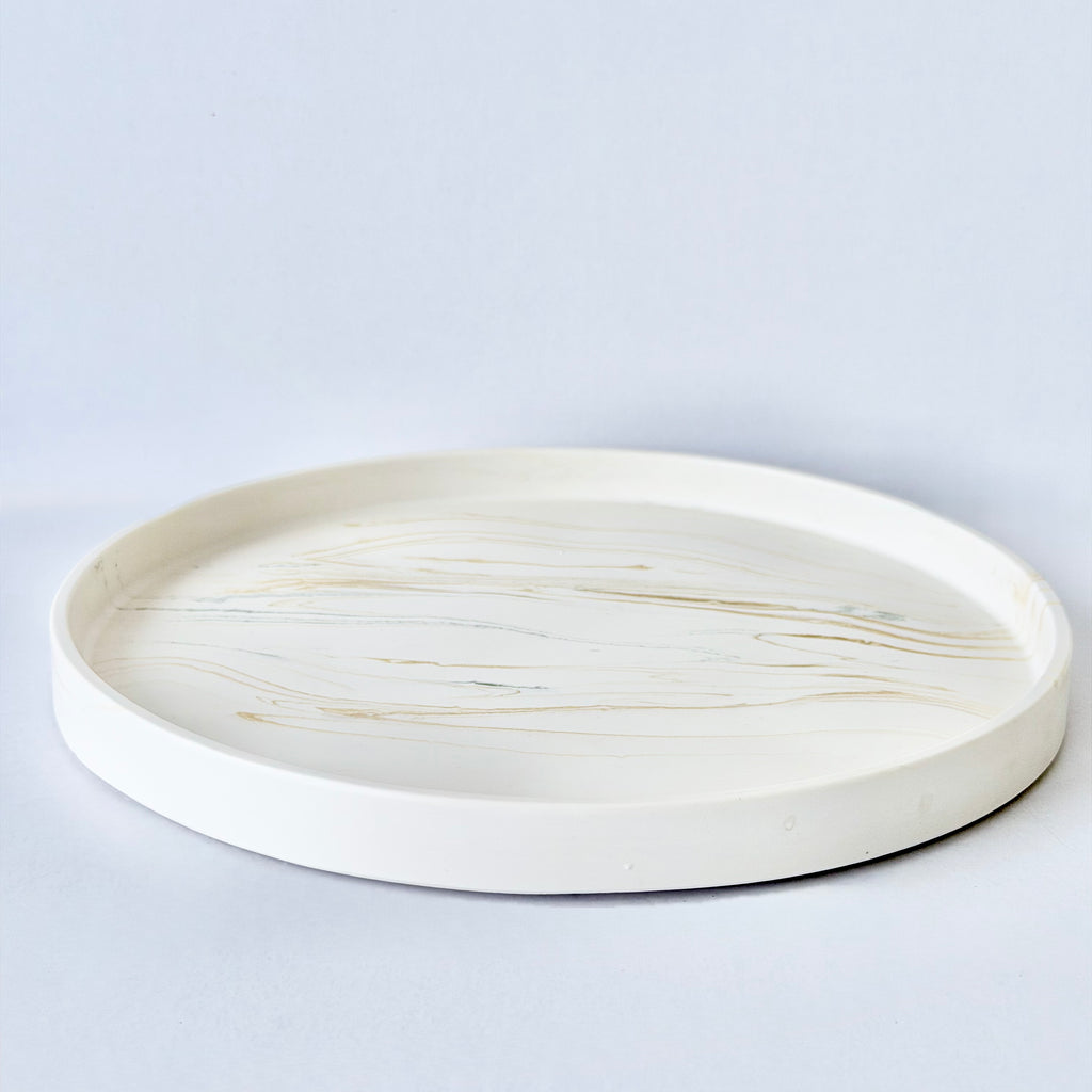 Gold Marble Design Edge Tray (Large)
