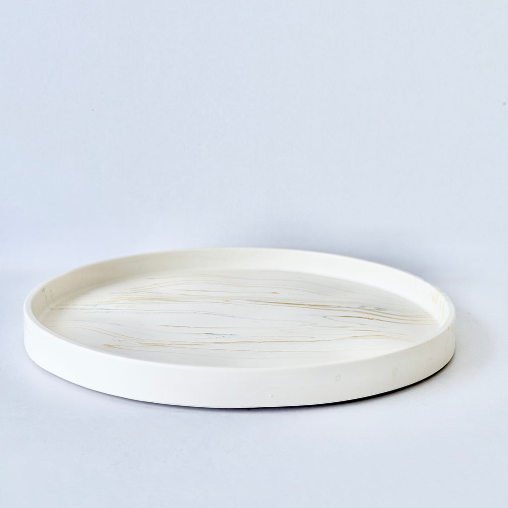 Gold Marble Design Edge Tray (Large)