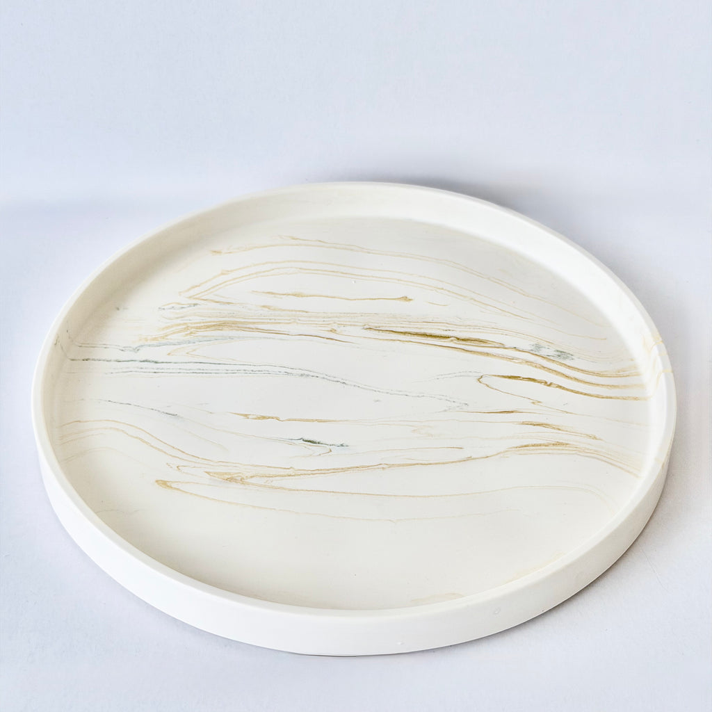 Gold Marble Design Edge Tray (Large)