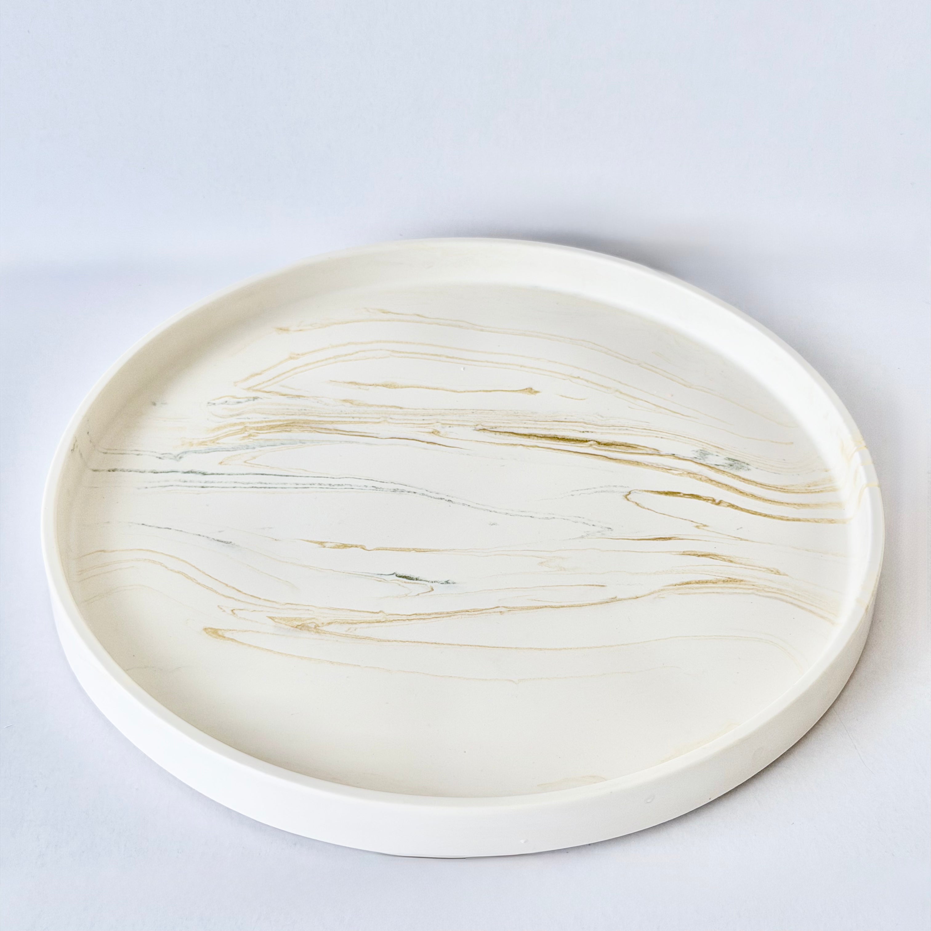 Gold Marble Design Edge Tray (Large)