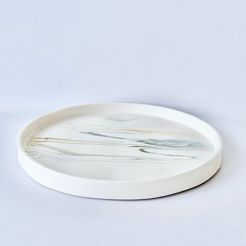 Gold Marble Design Edge Tray (Large)