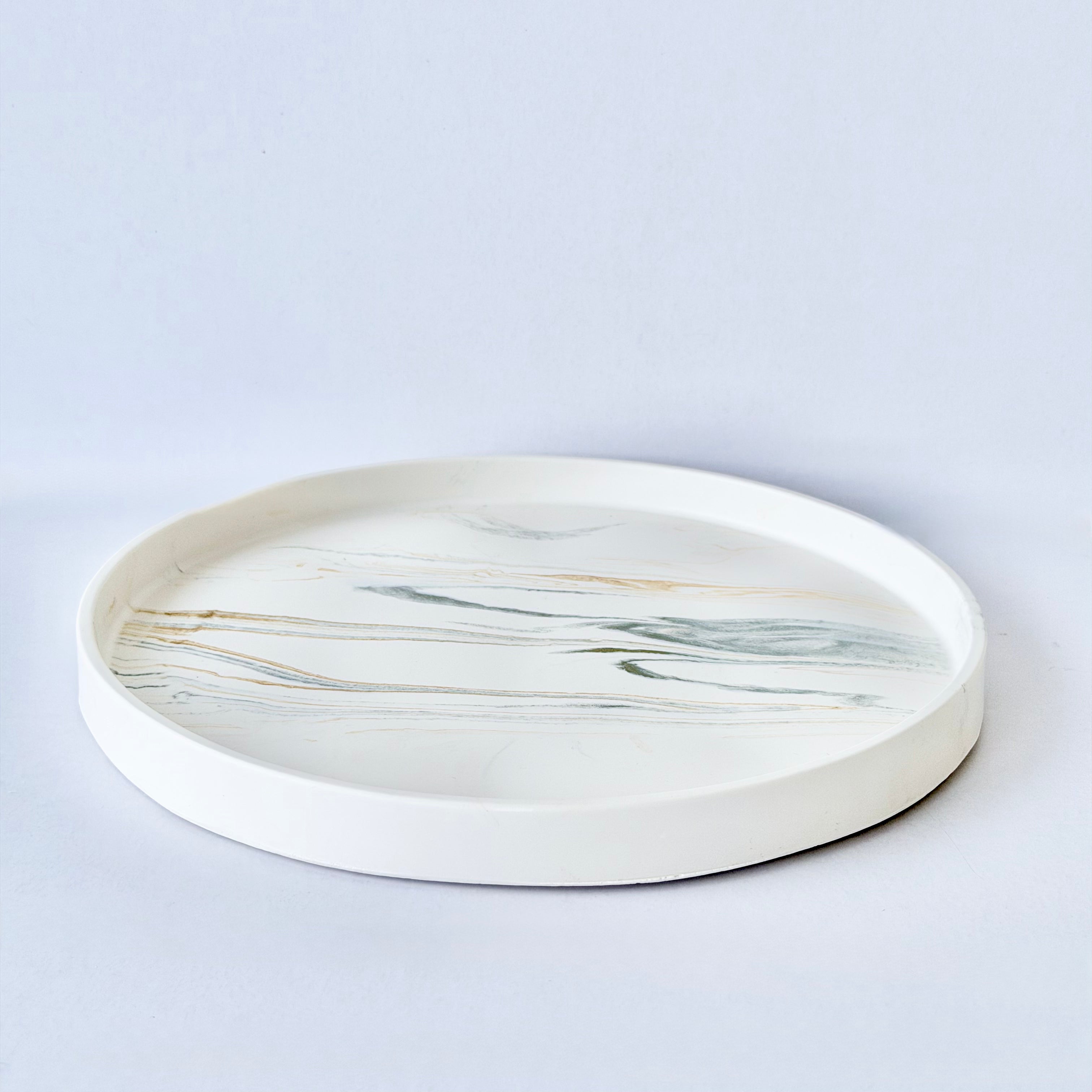 Gold Marble Design Edge Tray (Large)