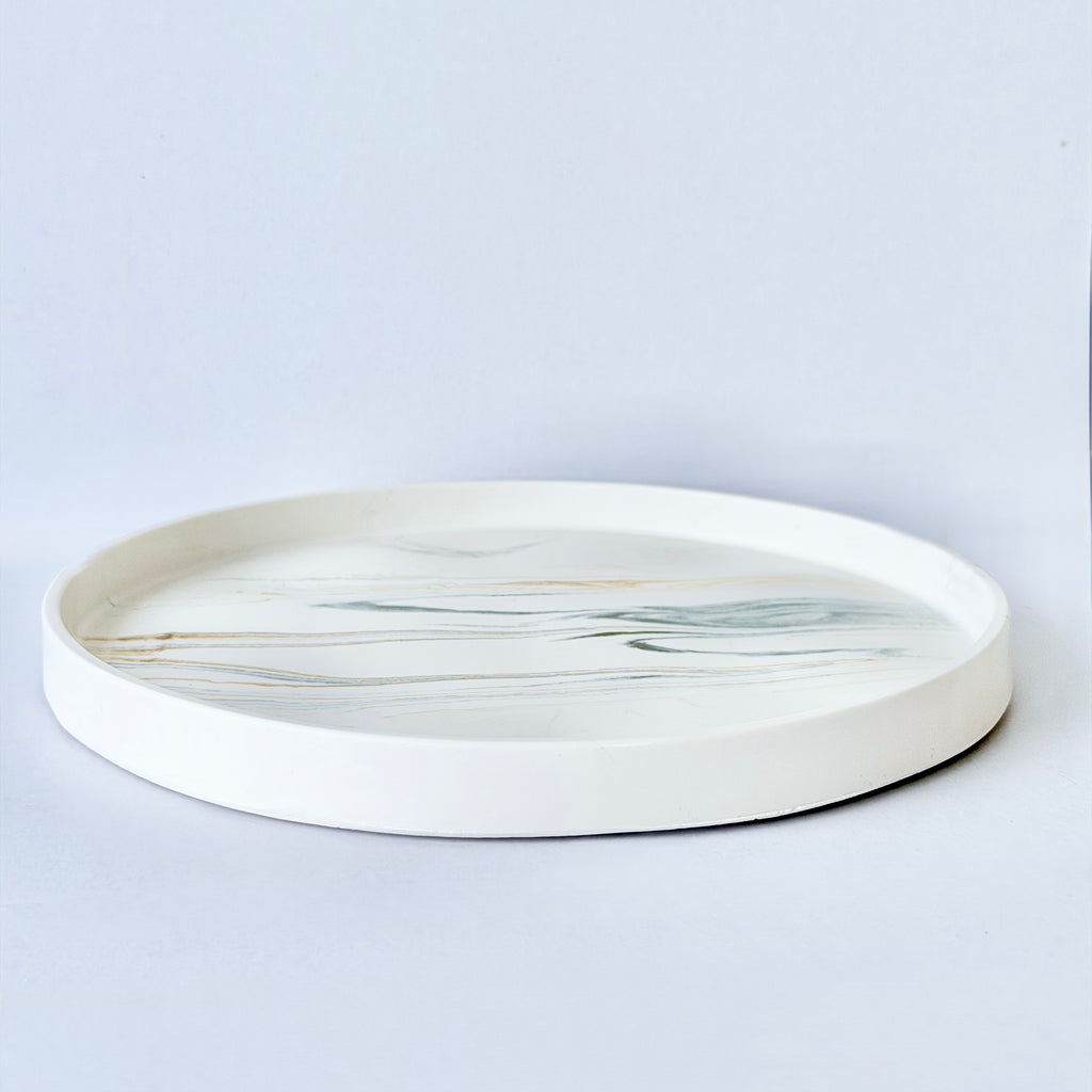Gold Marble Design Edge Tray (Large)