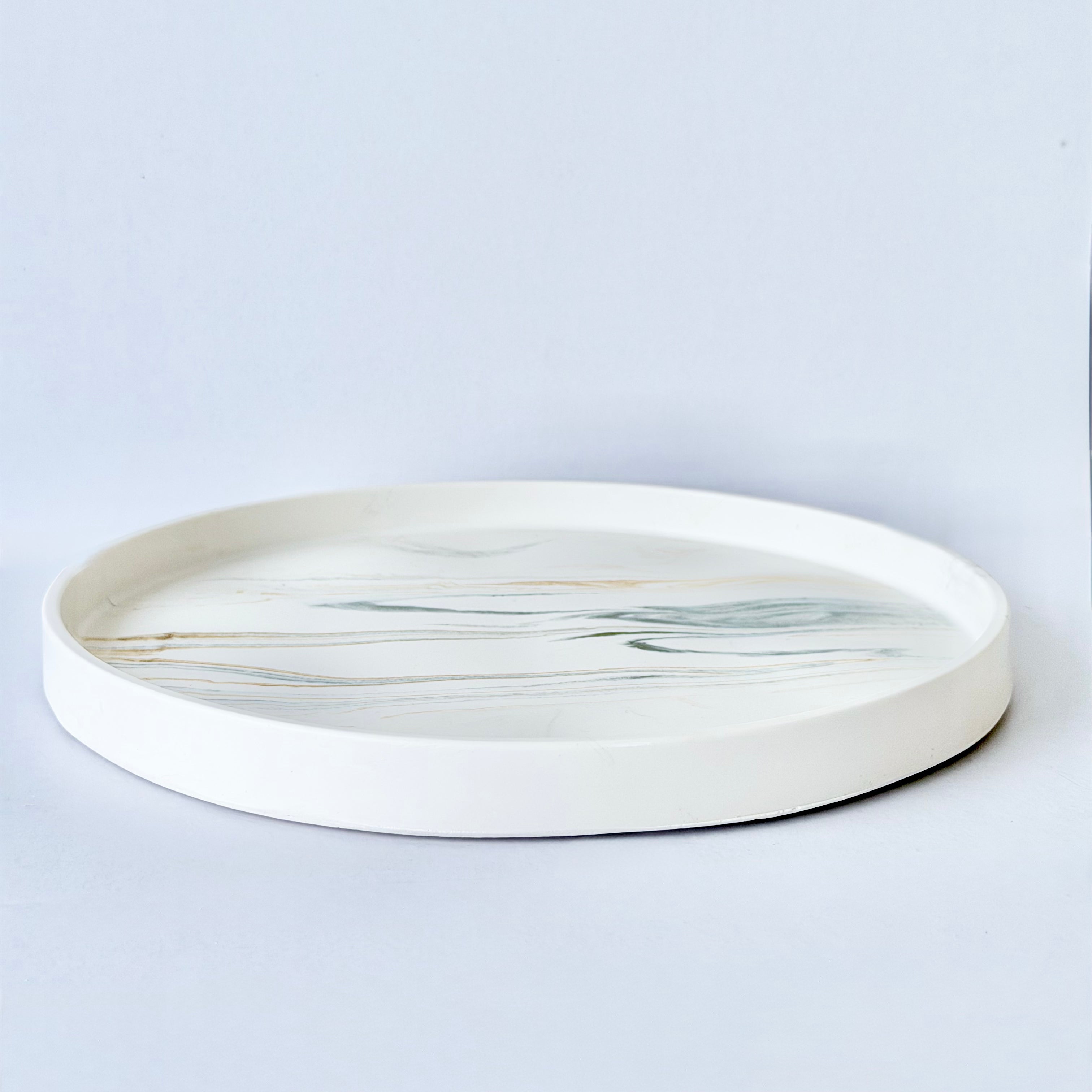 Gold Marble Design Edge Tray (Large)