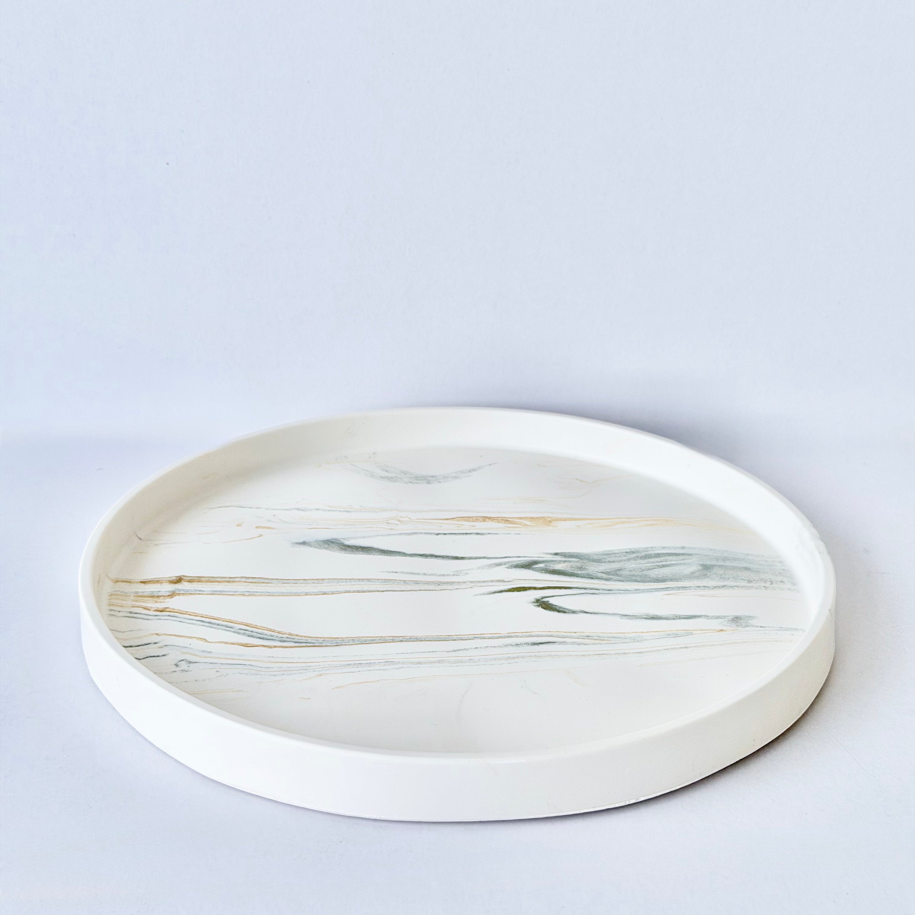 Gold Marble Design Edge Tray (Large)