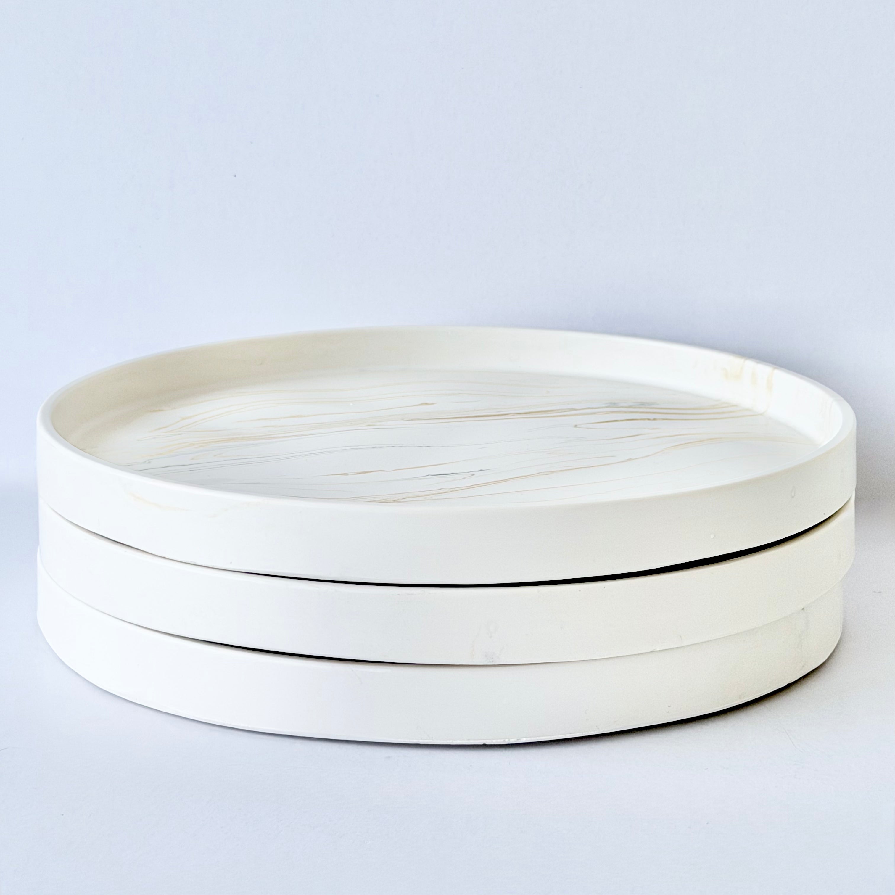 Gold Marble Design Edge Tray (Large)