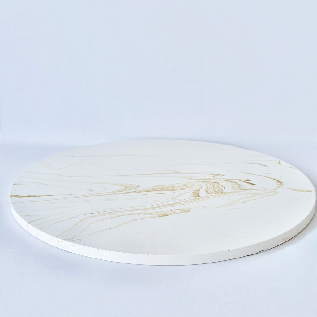 Gold Marble Design Flat Tray