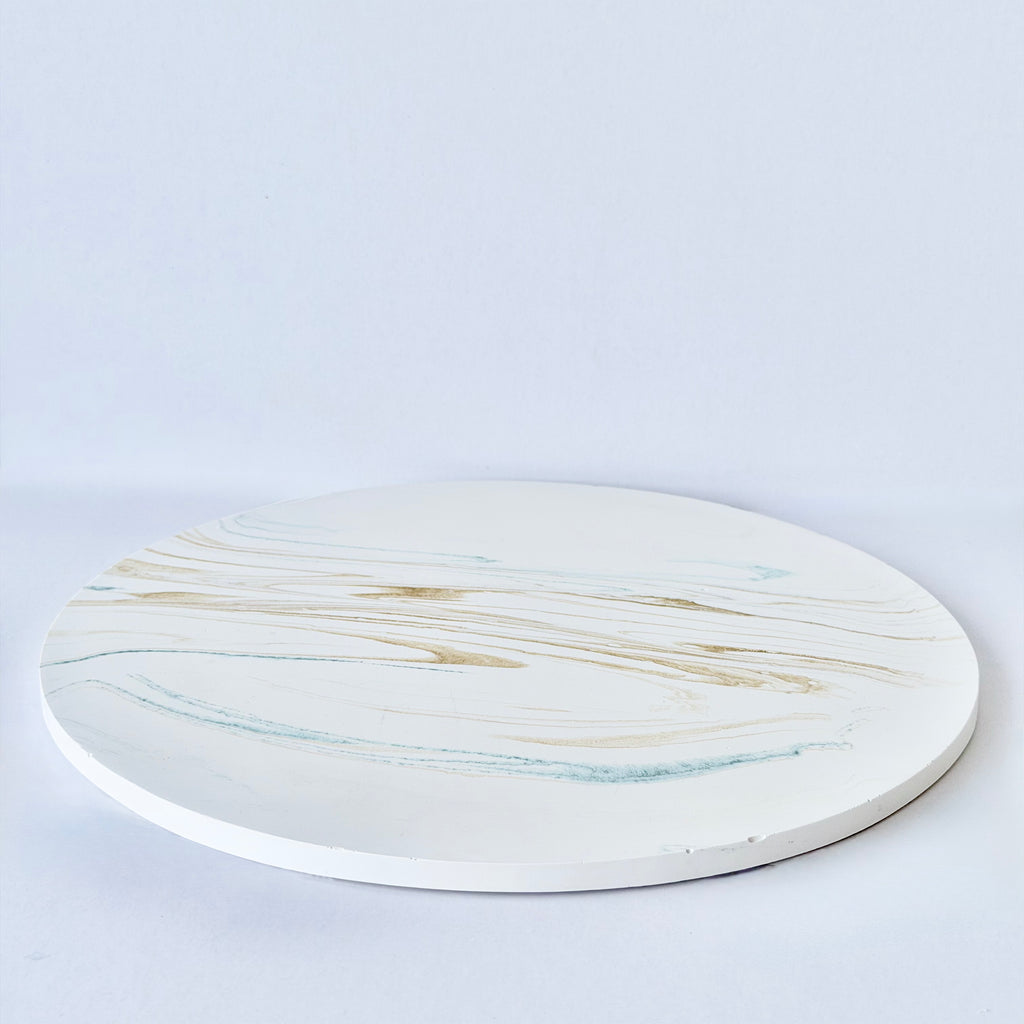 Gold Marble Design Flat Tray