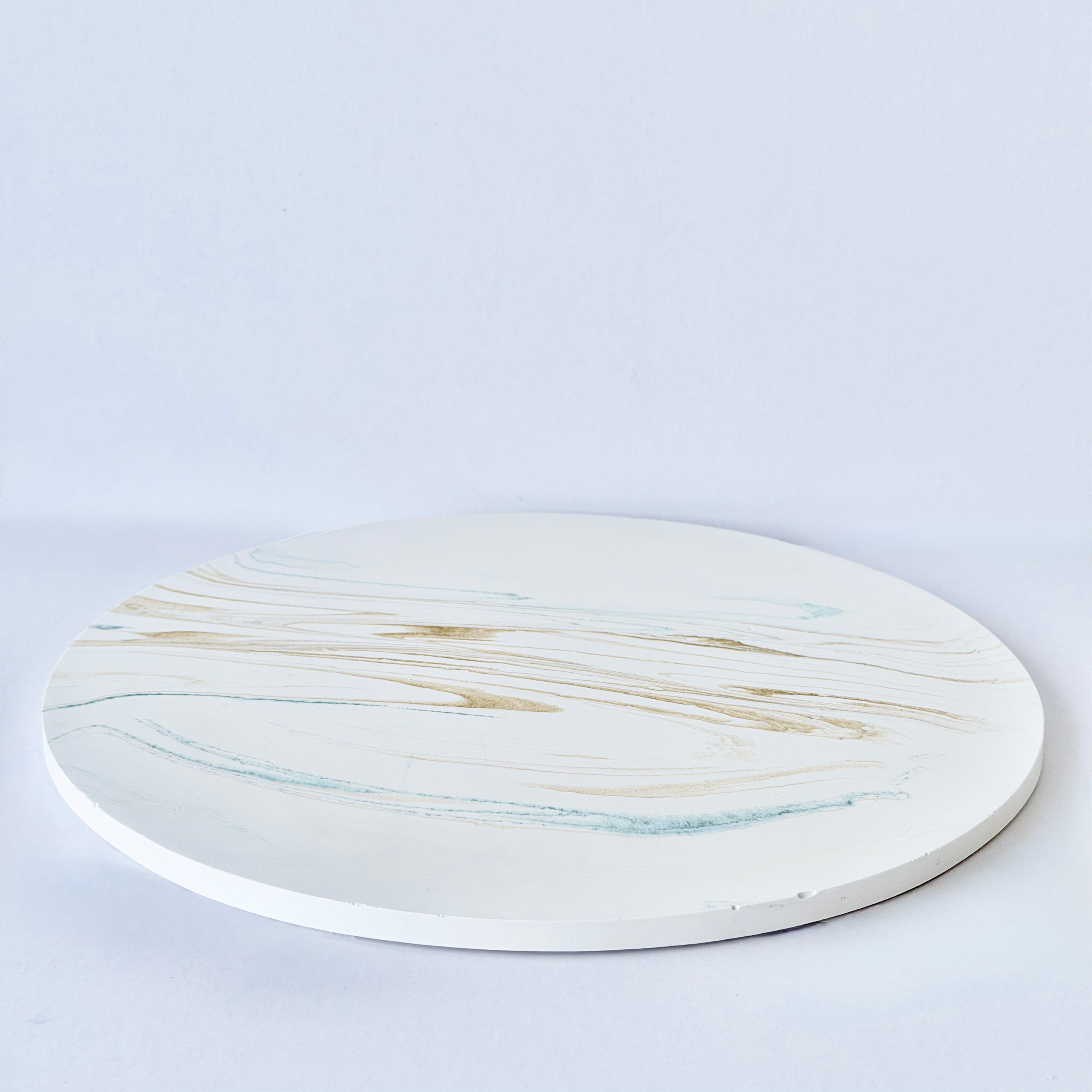 Gold Marble Design Flat Tray