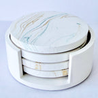 Gold Marble Design Coaster Set