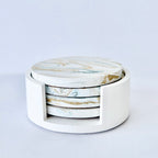 Gold Marble Design Coaster Set