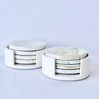 Gold Marble Design Coaster Set