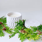 Winter Forest Geo Candle