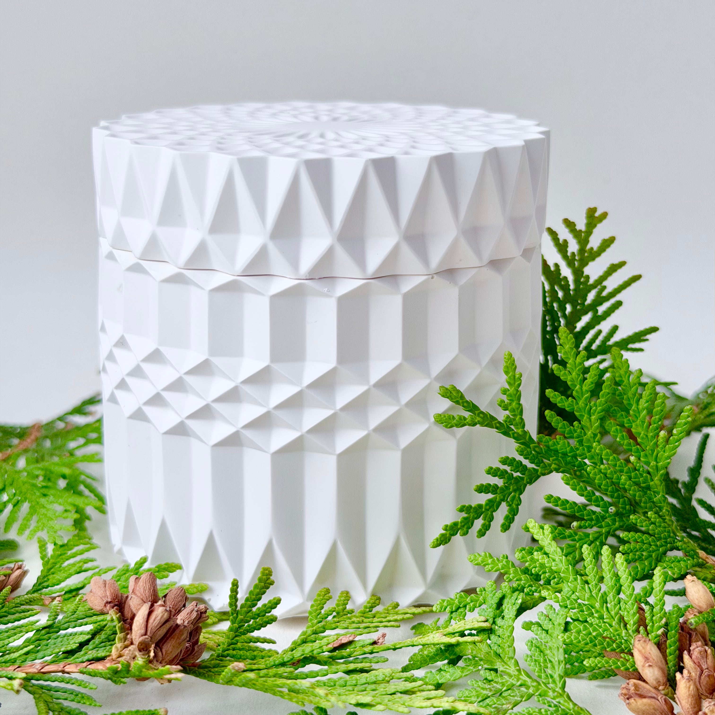 Winter Forest Geo Candle